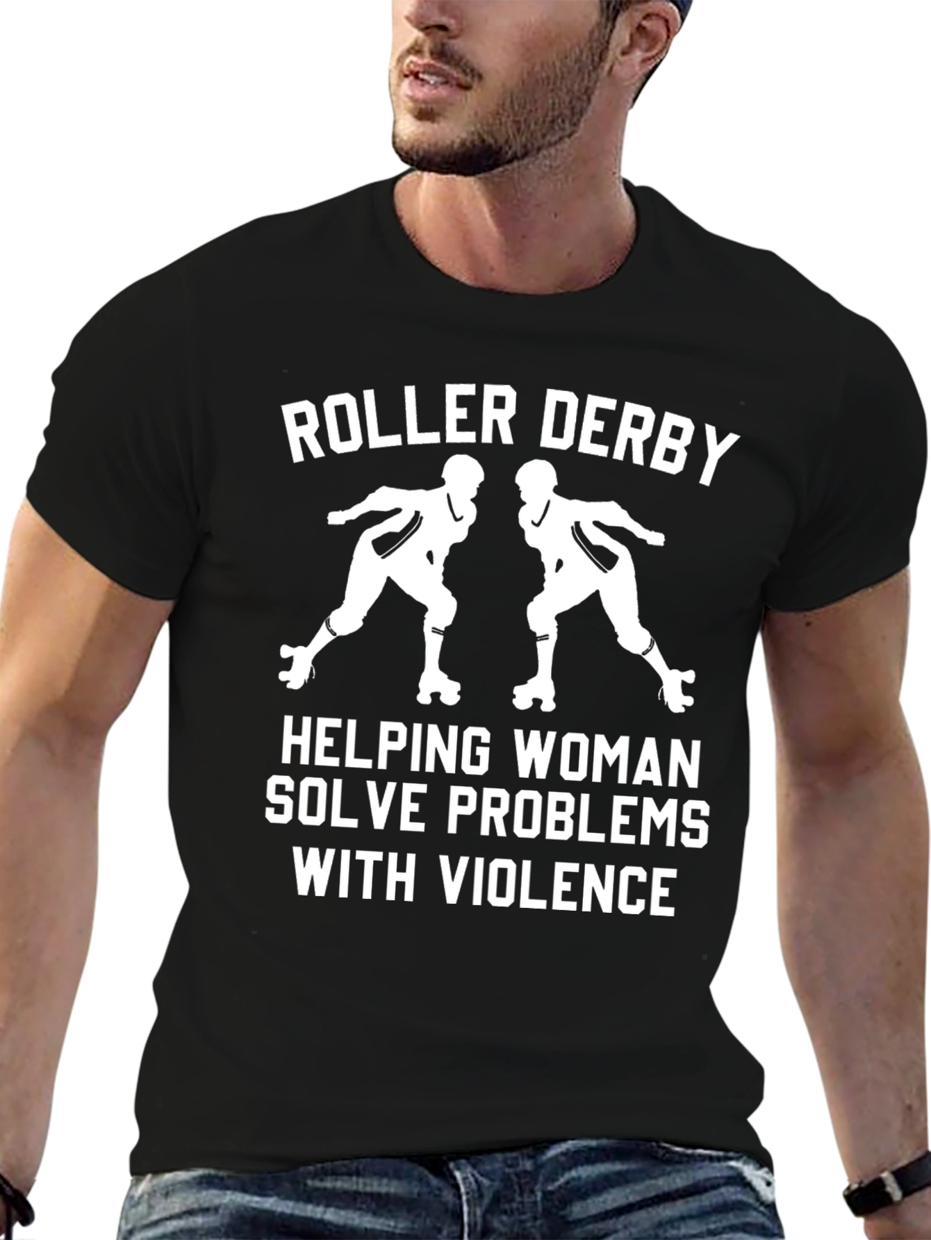 Roller Derby Helping Woman T-Shirt