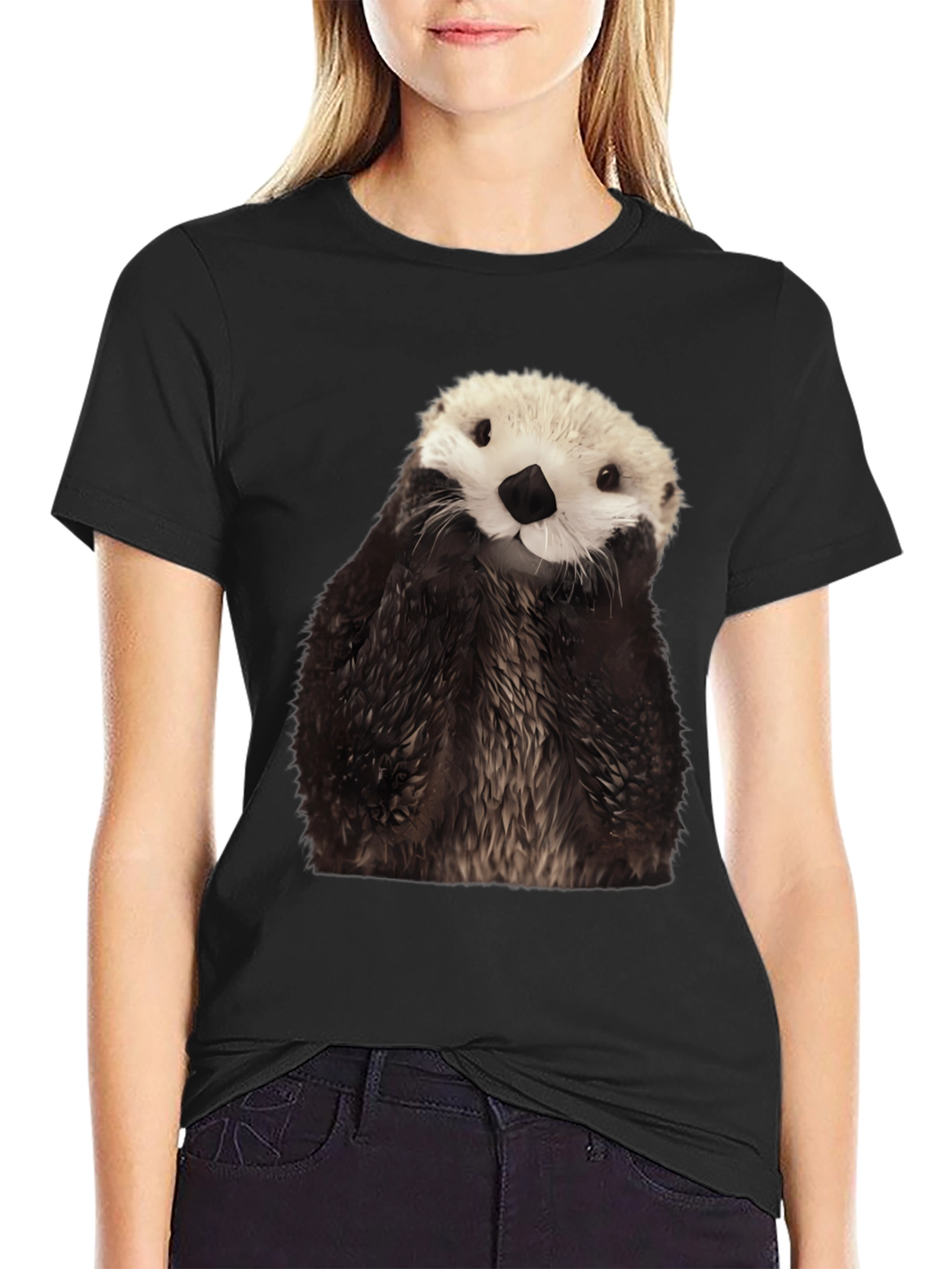 Otter Graphic Tee - Novelty Animal T-Shirt