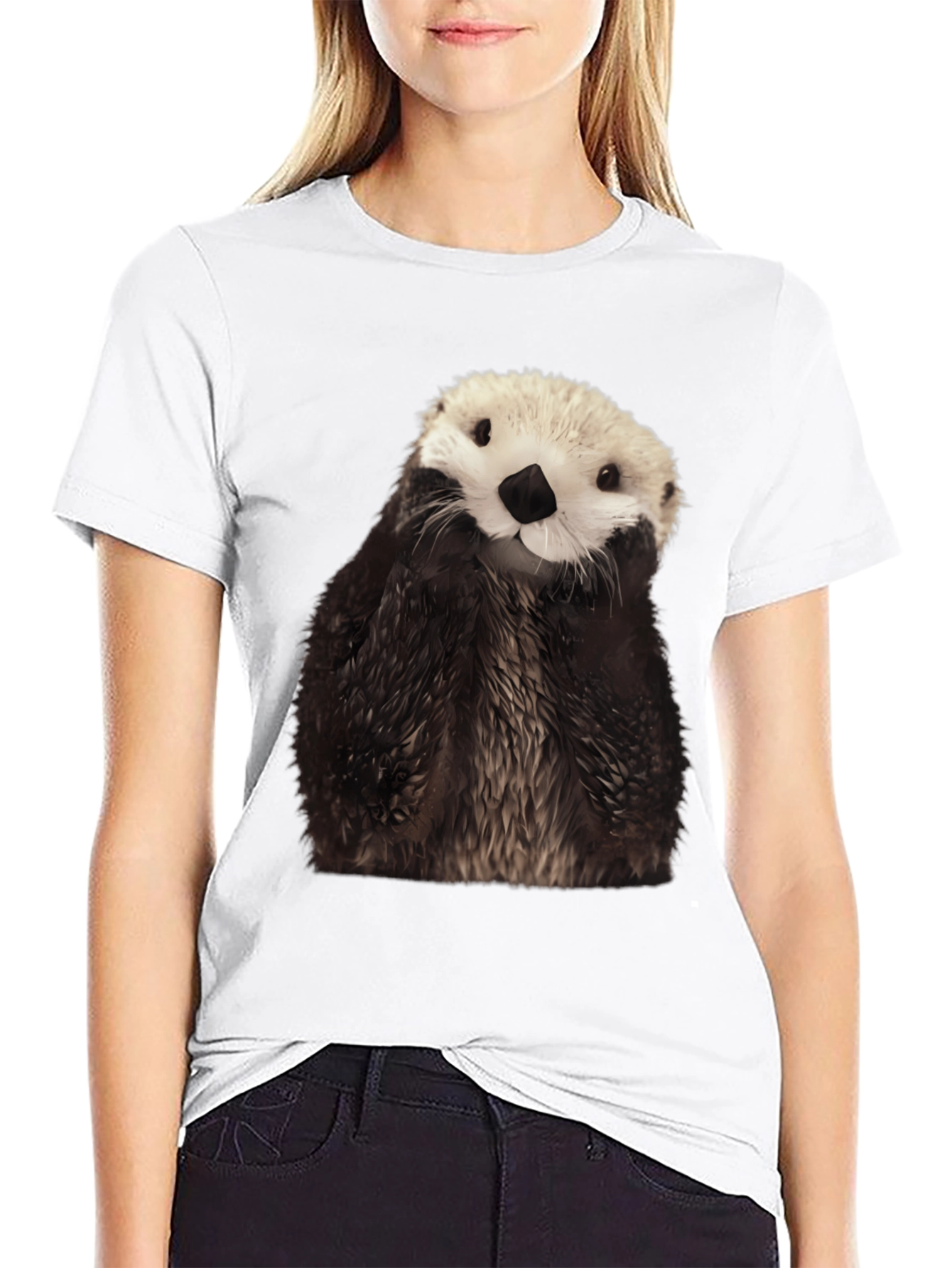 Otter Graphic Tee - Novelty Animal T-Shirt