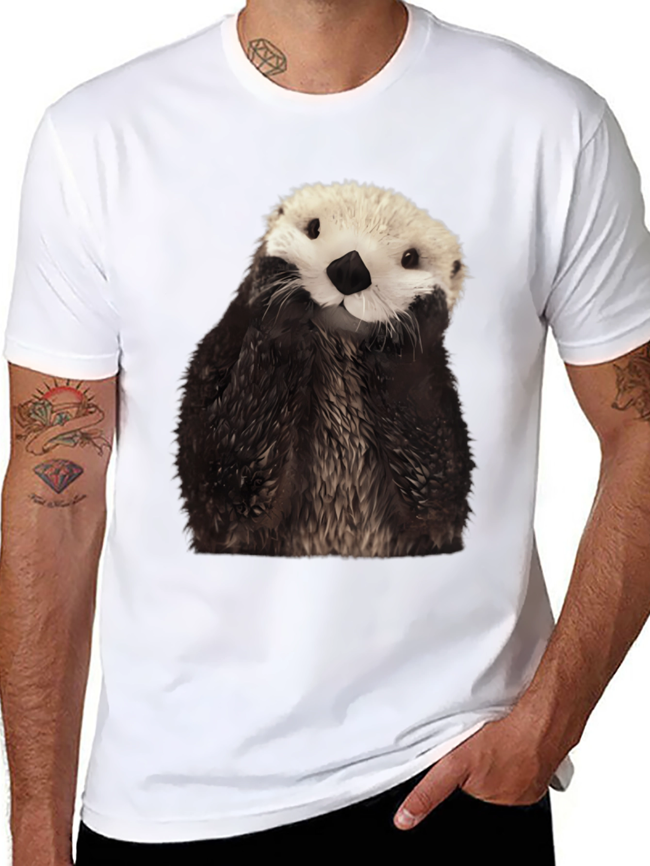 Otter Graphic Tee - Novelty Animal T-Shirt