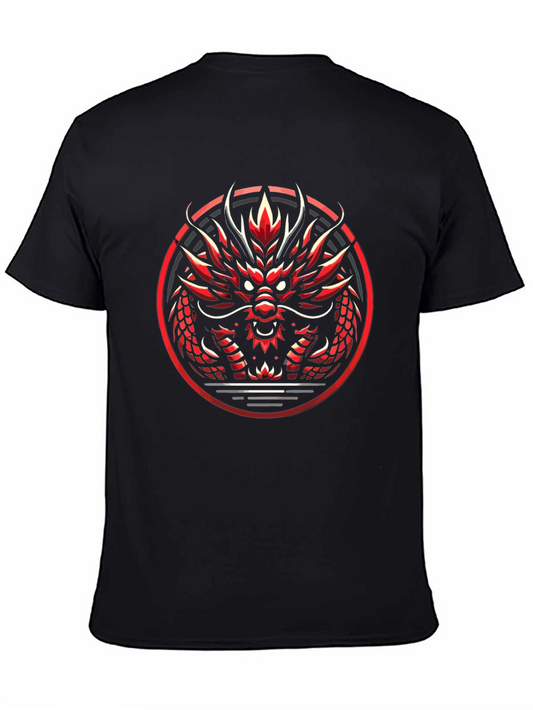 Red Dragon Graphic Tee - Bold Asian Design