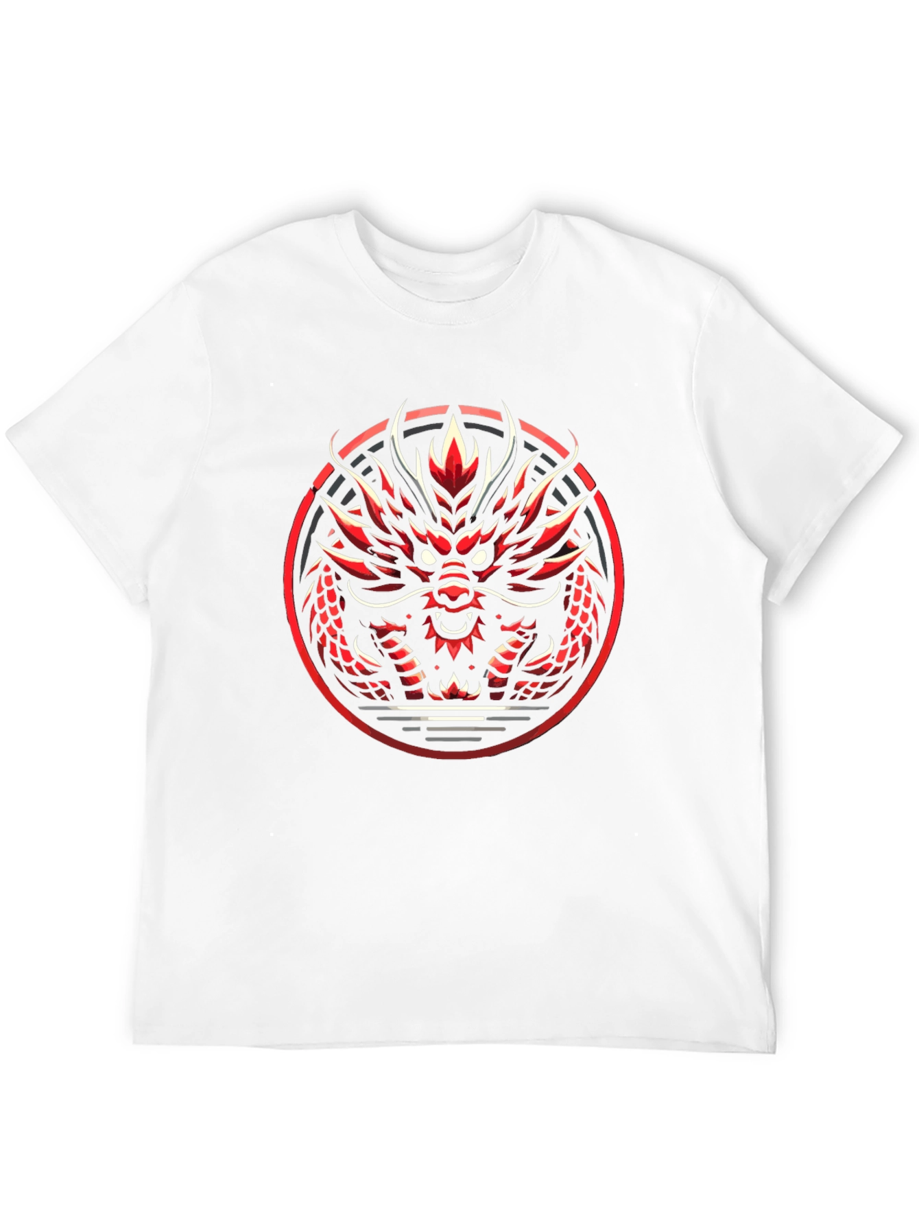 Red Dragon Graphic Tee - Bold Asian Design