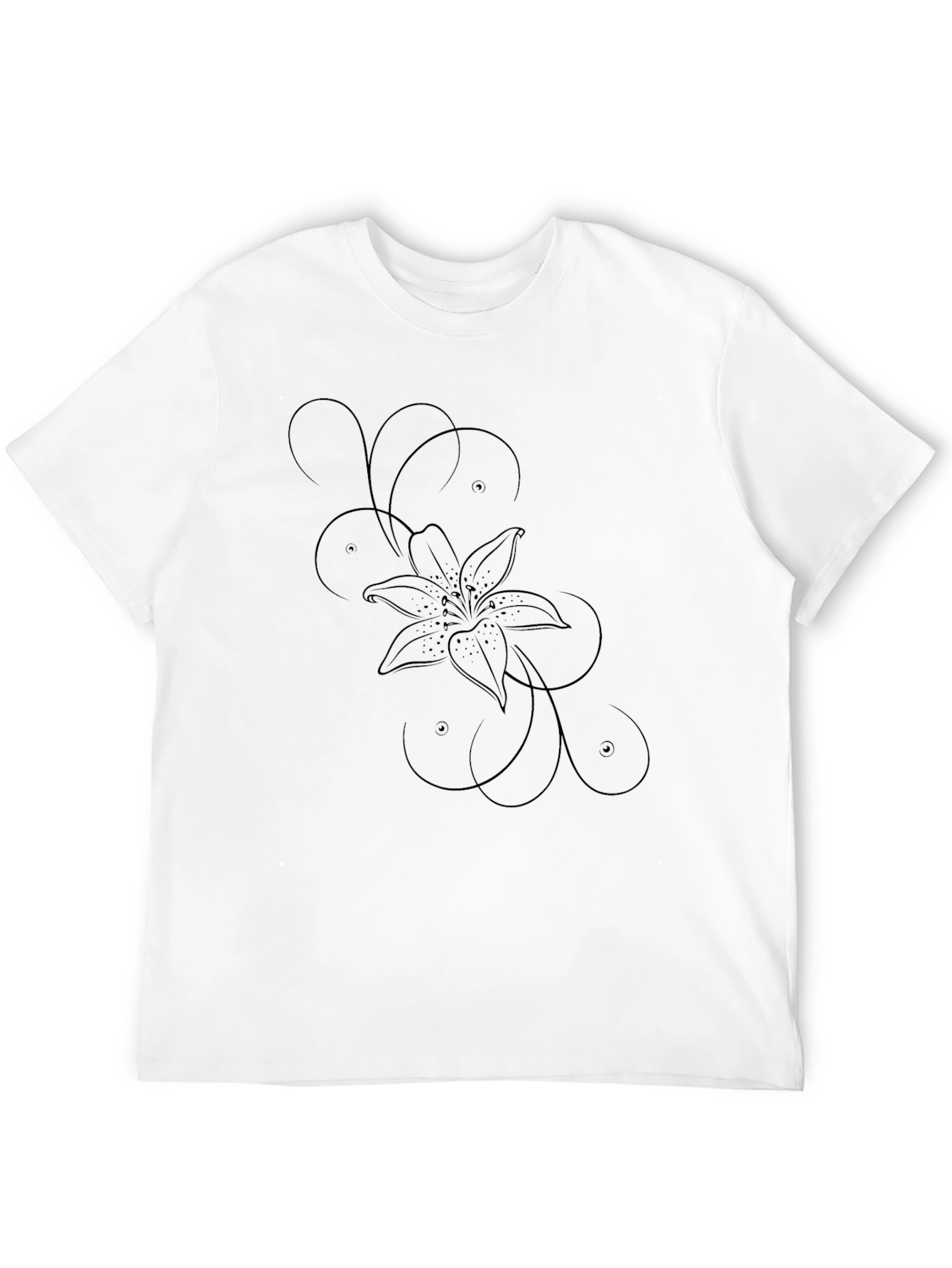 Black Lily Graphic Tee - Casual Comfort