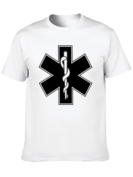 Star of Life Black T-Shirt EMS EMT Paramedic