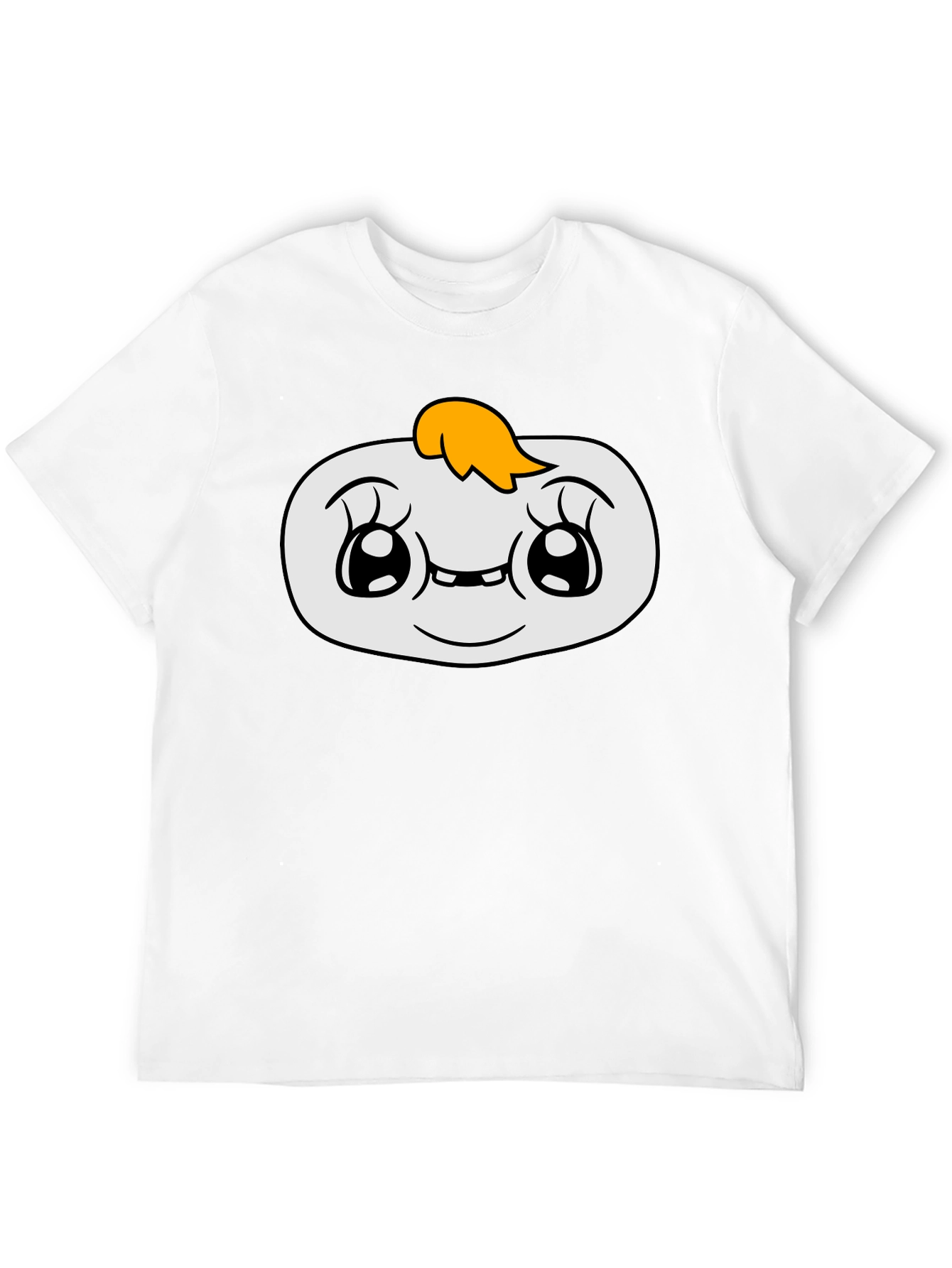 Cute Cartoon Character Graphic Black T-Shirt