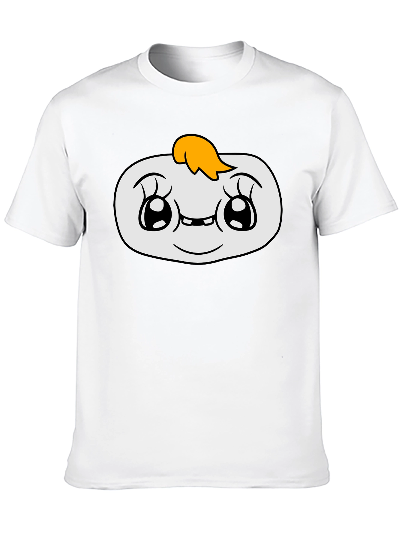 Cute Cartoon Character Graphic Black T-Shirt