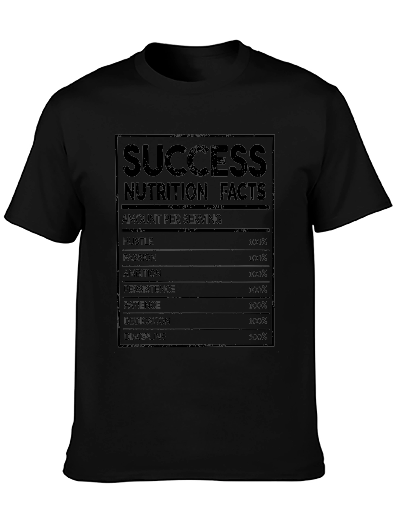 Success Nutrition Facts Graphic T-Shirt