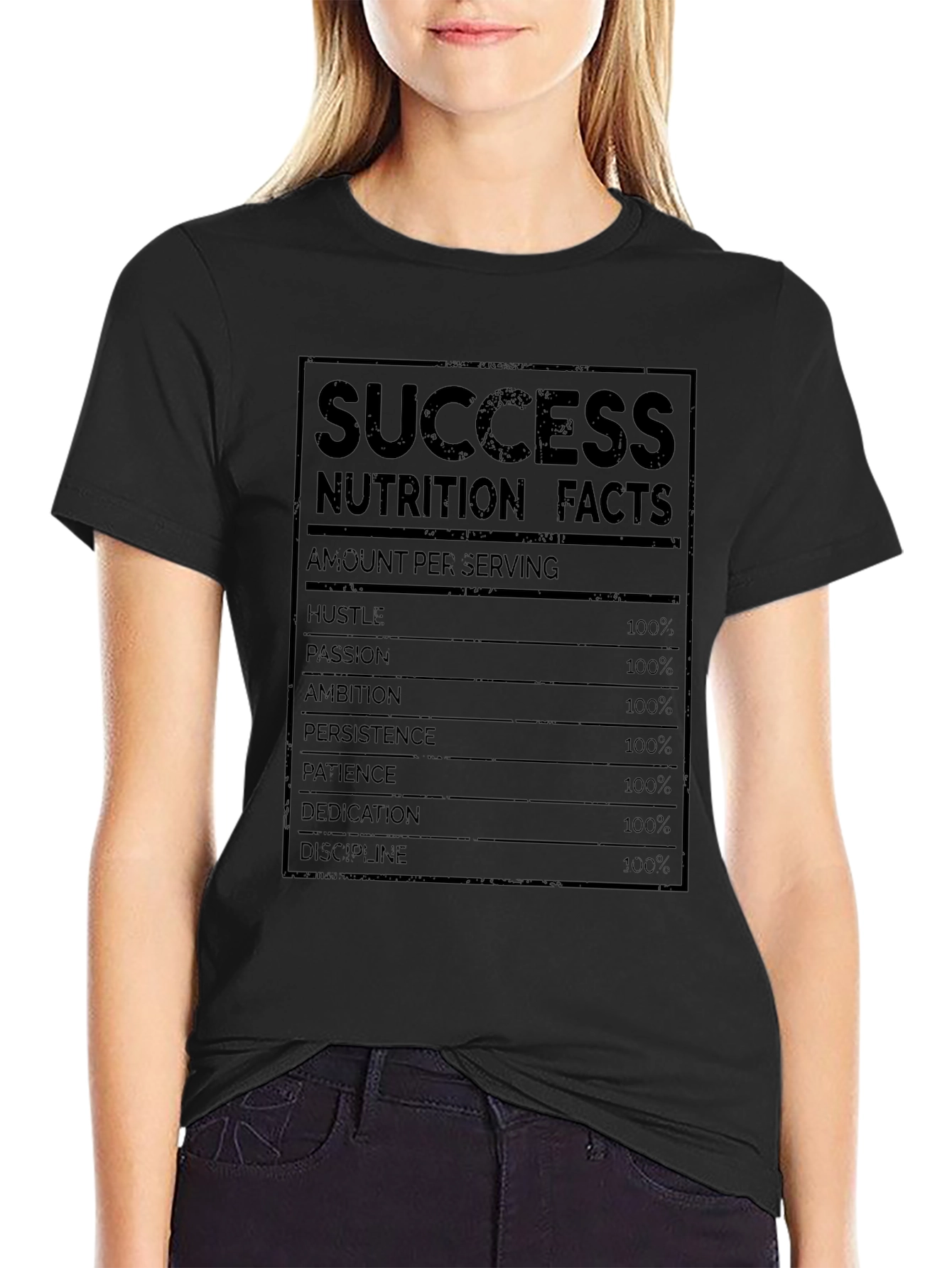 Success Nutrition Facts Graphic T-Shirt