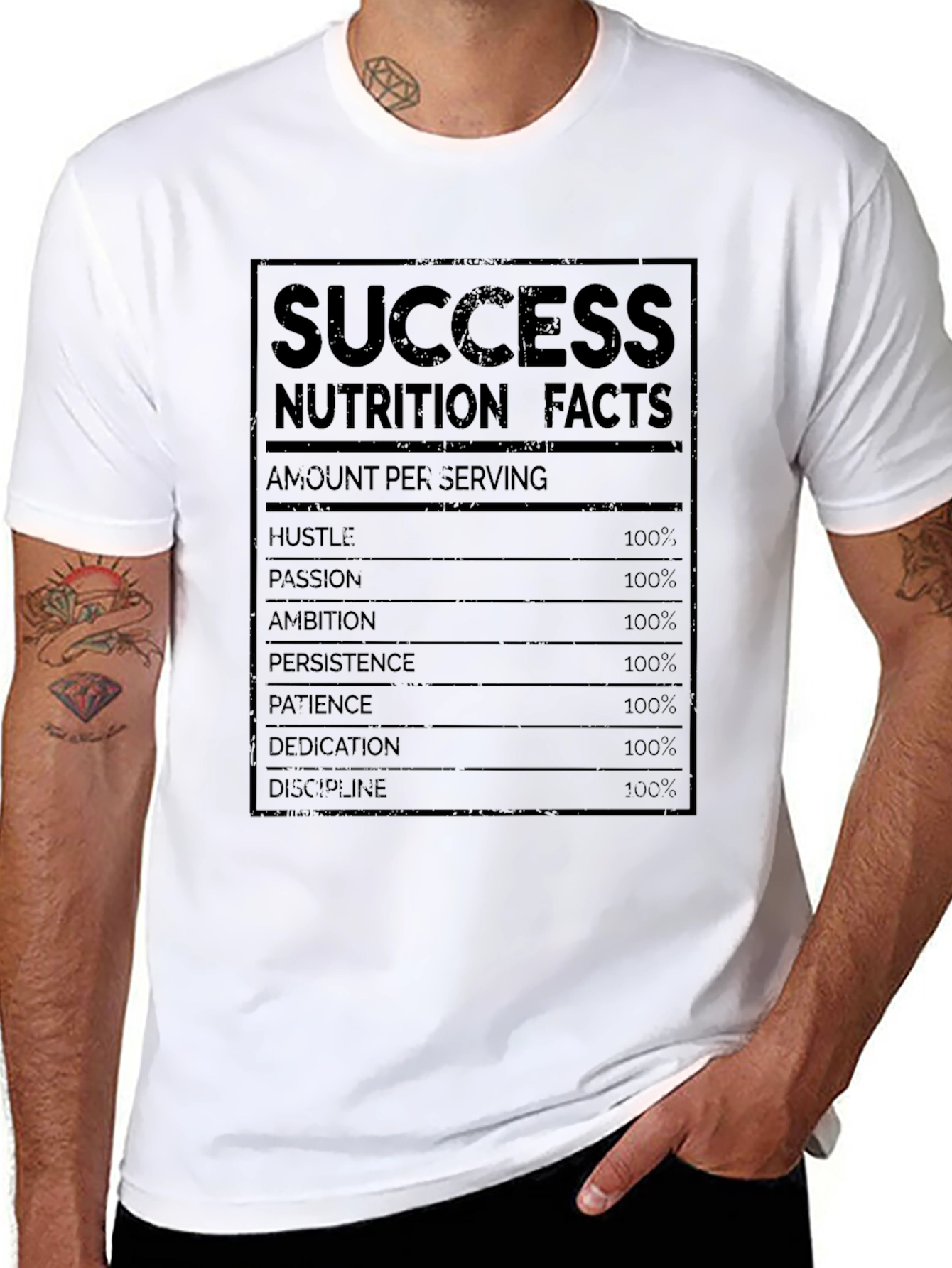 Success Nutrition Facts Graphic T-Shirt