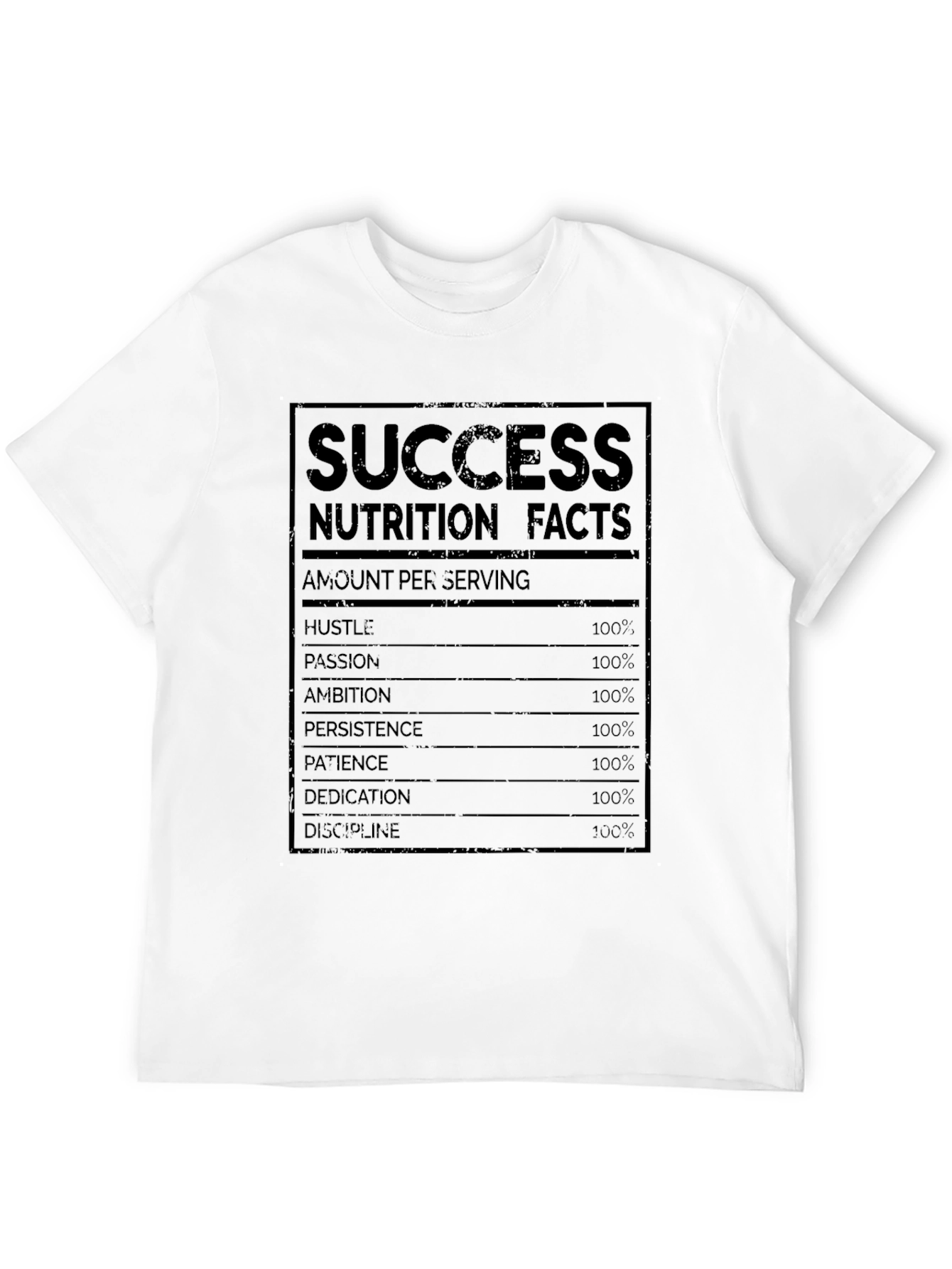 Success Nutrition Facts Graphic T-Shirt