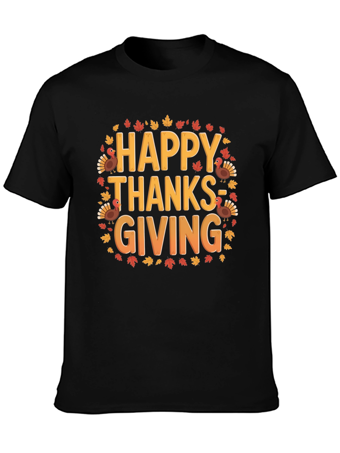 Happy Thanksgiving T-Shirt - Festive Autumn Design