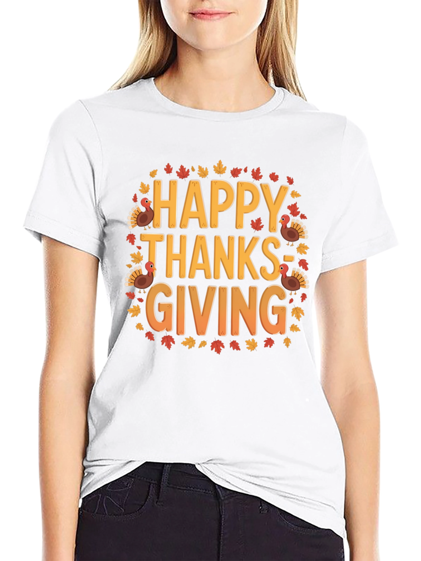 Happy Thanksgiving T-Shirt - Festive Autumn Design
