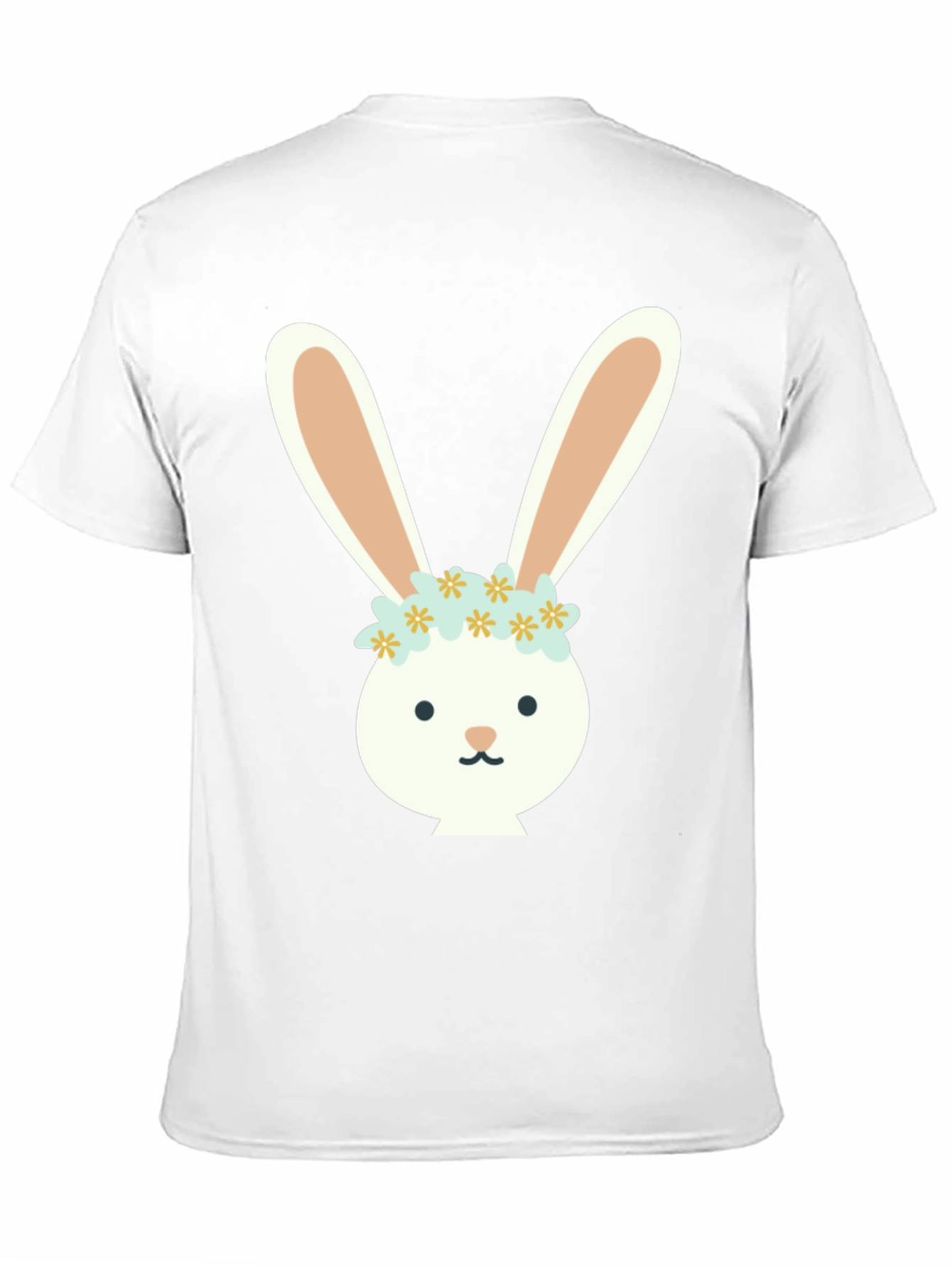 Bunny Flower Crown Graphic Tee - Black