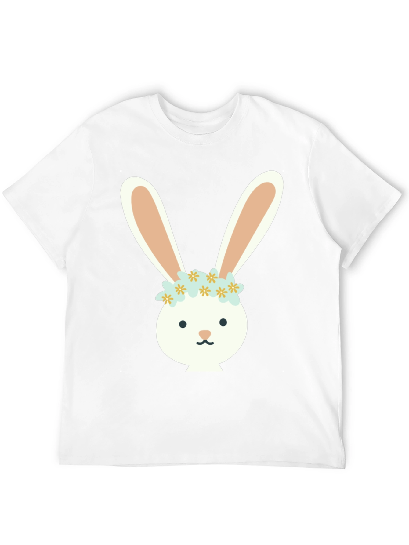 Bunny Flower Crown Graphic Tee - Black