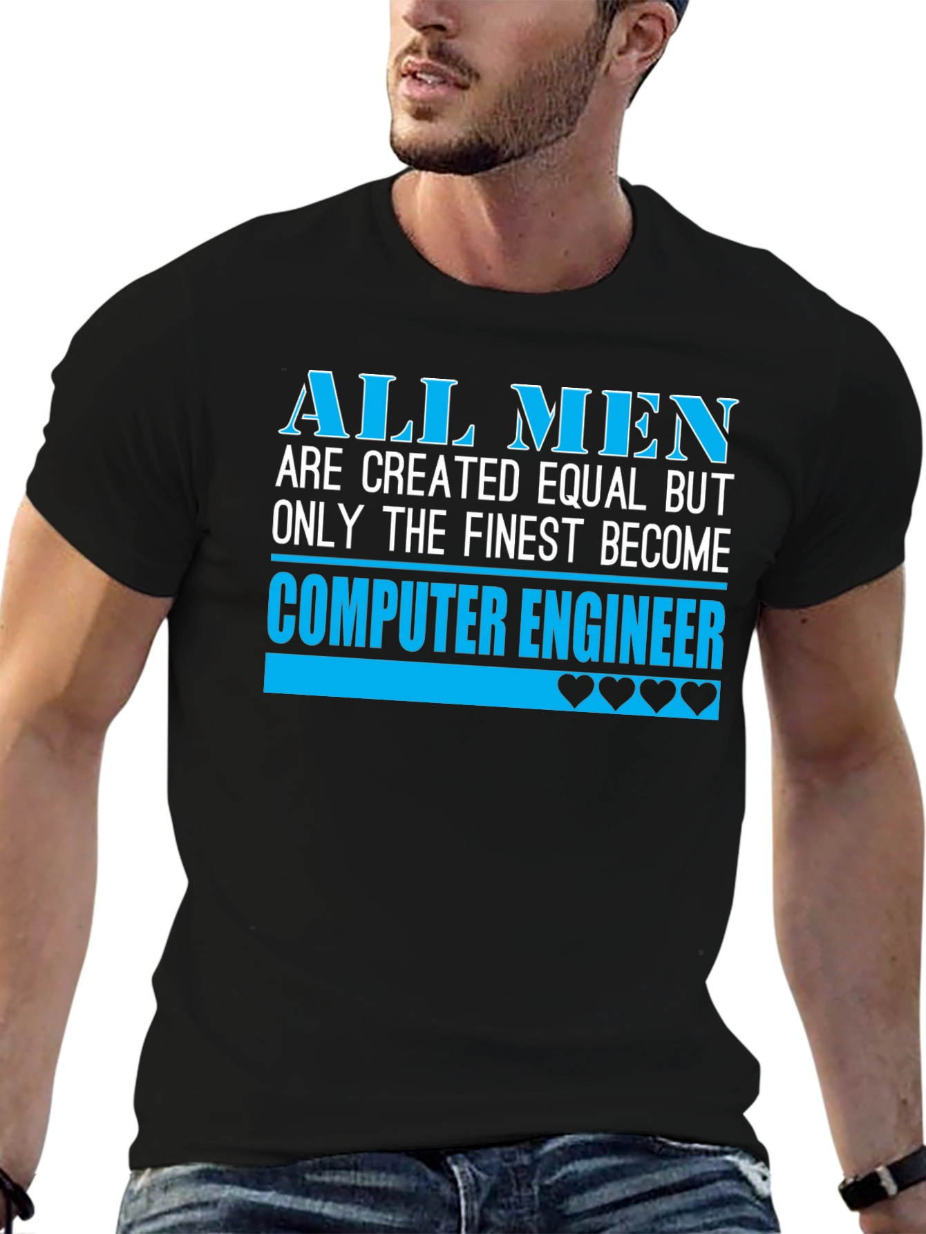 Finest Computer Engineer Graphic Tee - Black