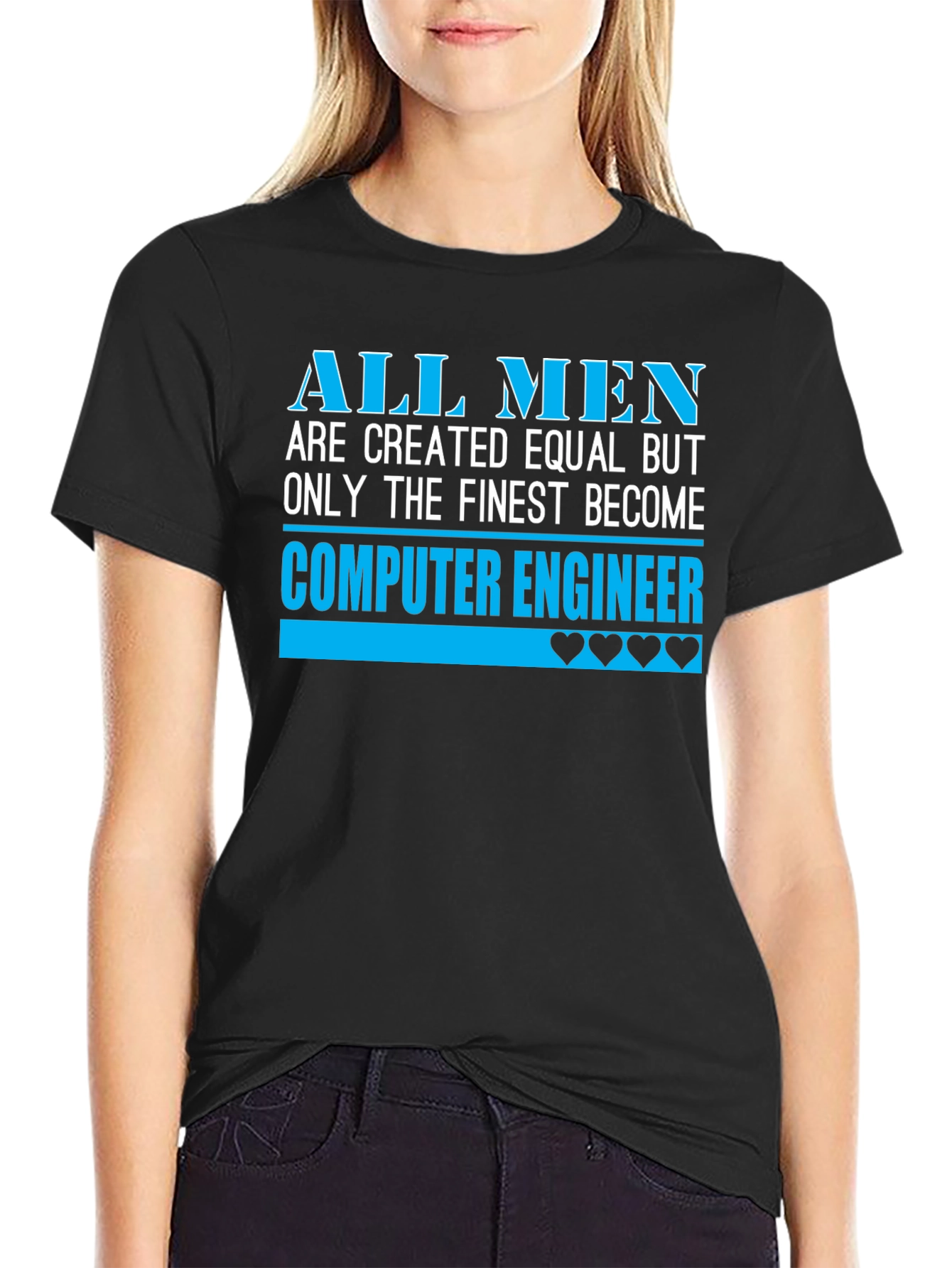 Finest Computer Engineer Graphic Tee - Black
