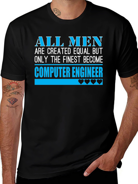 Finest Computer Engineer Graphic Tee - Black