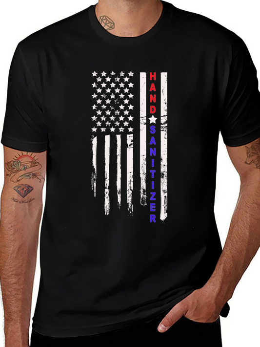 Hand Sanitizer USA Flag Patriotic T-Shirt