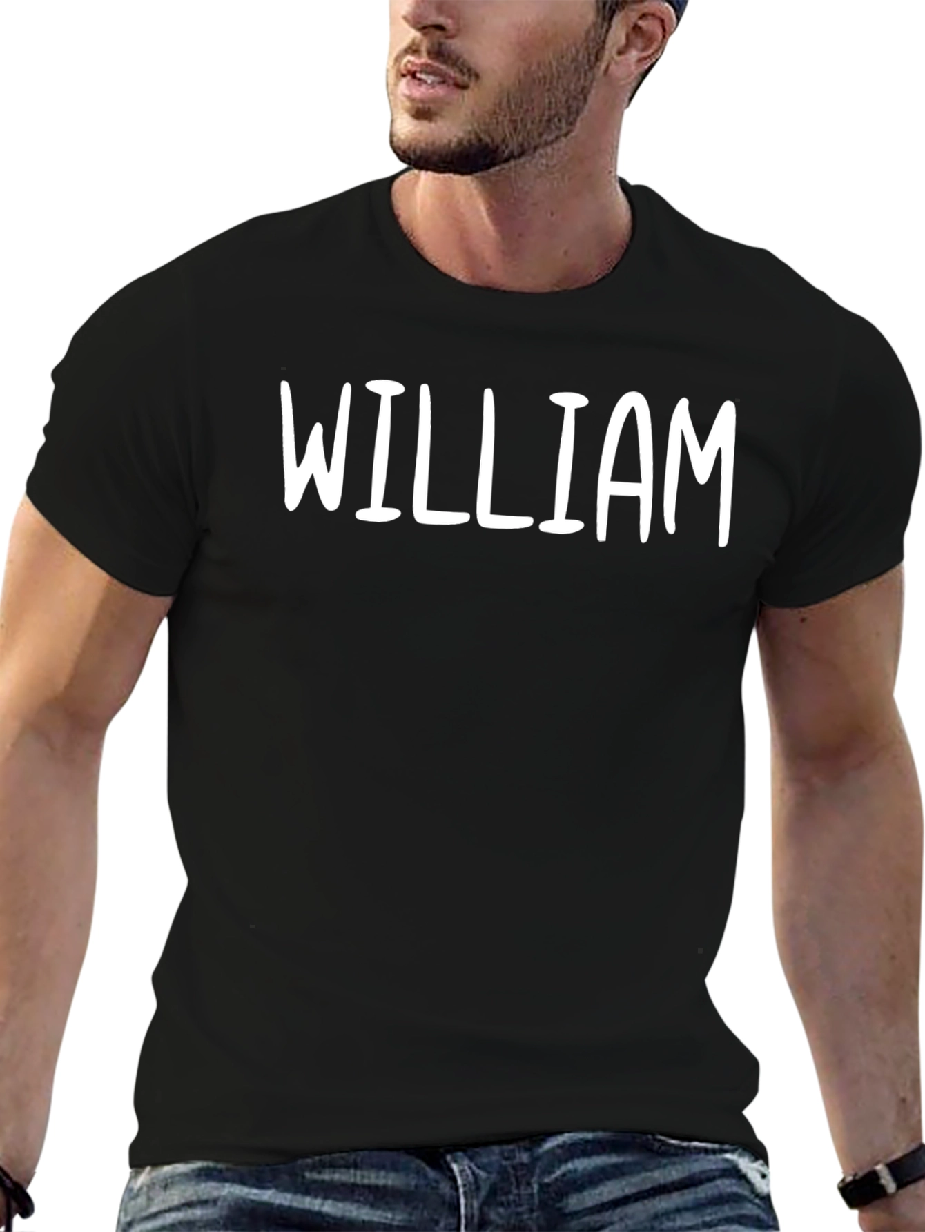 Personalized William Graphic T-Shirt - Black