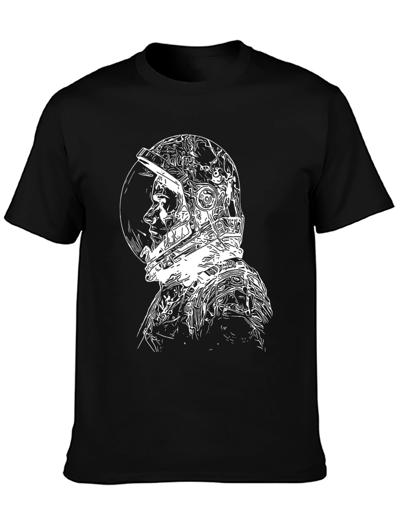 Astronaut Graphic Tee - Cool Black T-Shirt