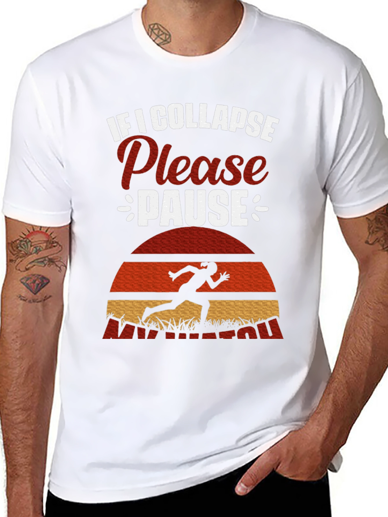Funny Runner T-Shirt - If I Collapse Please Pause