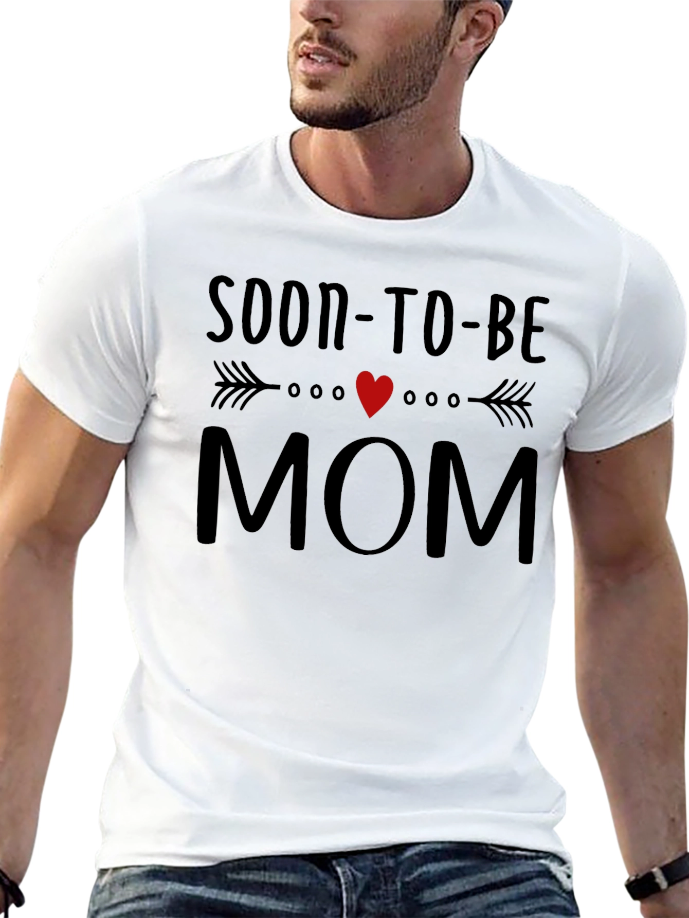 Soon-to-Be Mom Graphic Tee - Black