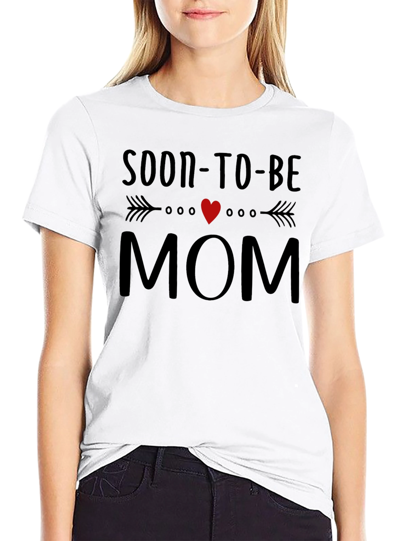 Soon-to-Be Mom Graphic Tee - Black