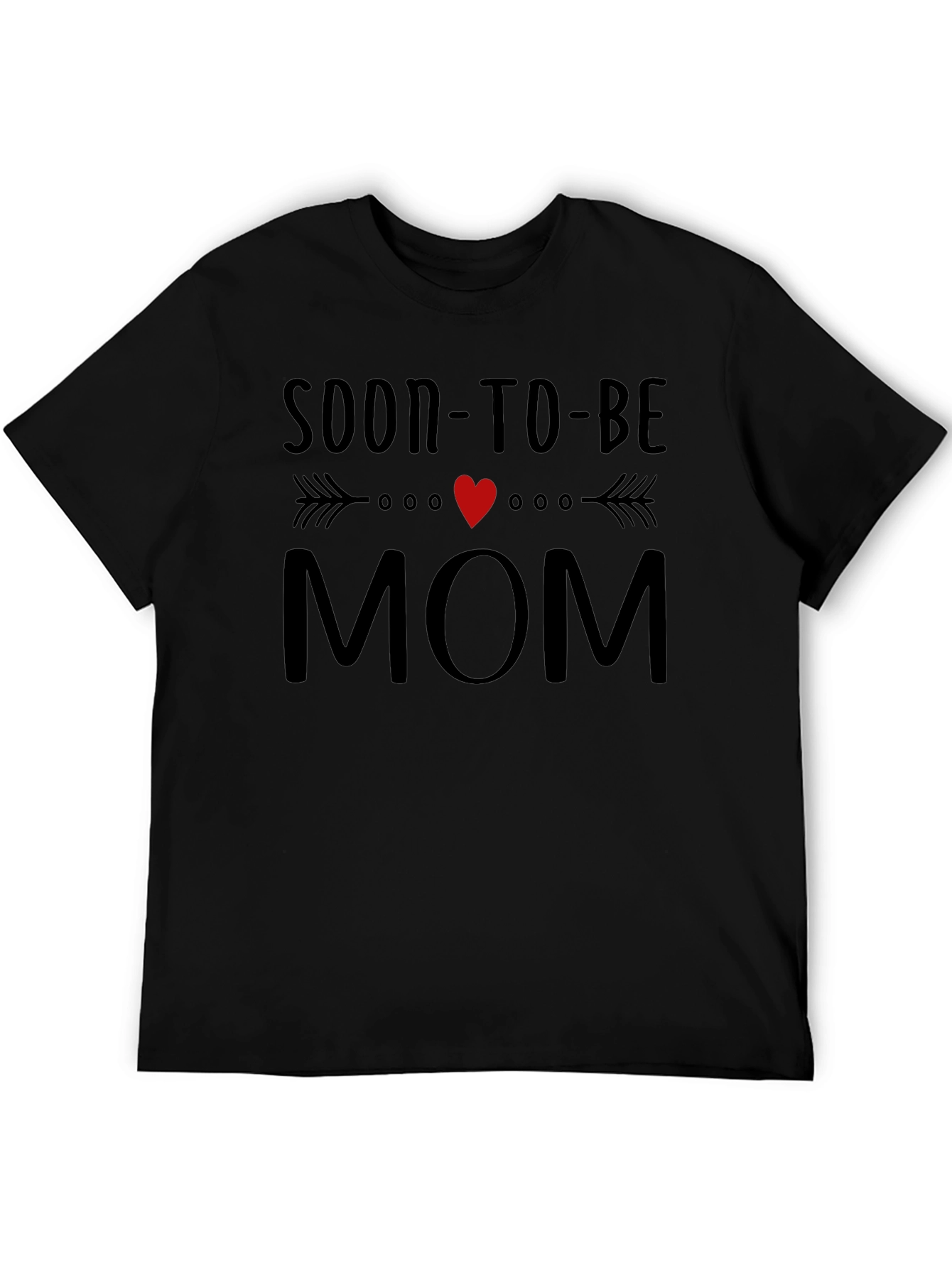 Soon-to-Be Mom Graphic Tee - Black