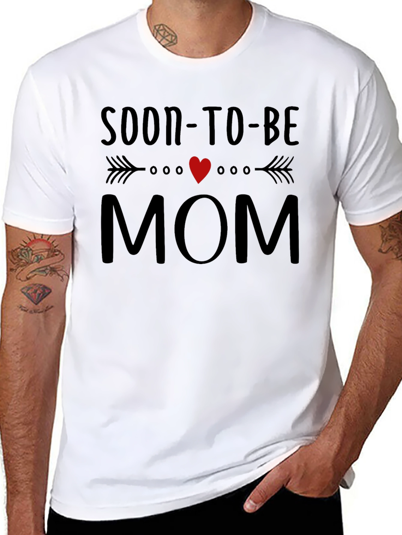 Soon-to-Be Mom Graphic Tee - Black
