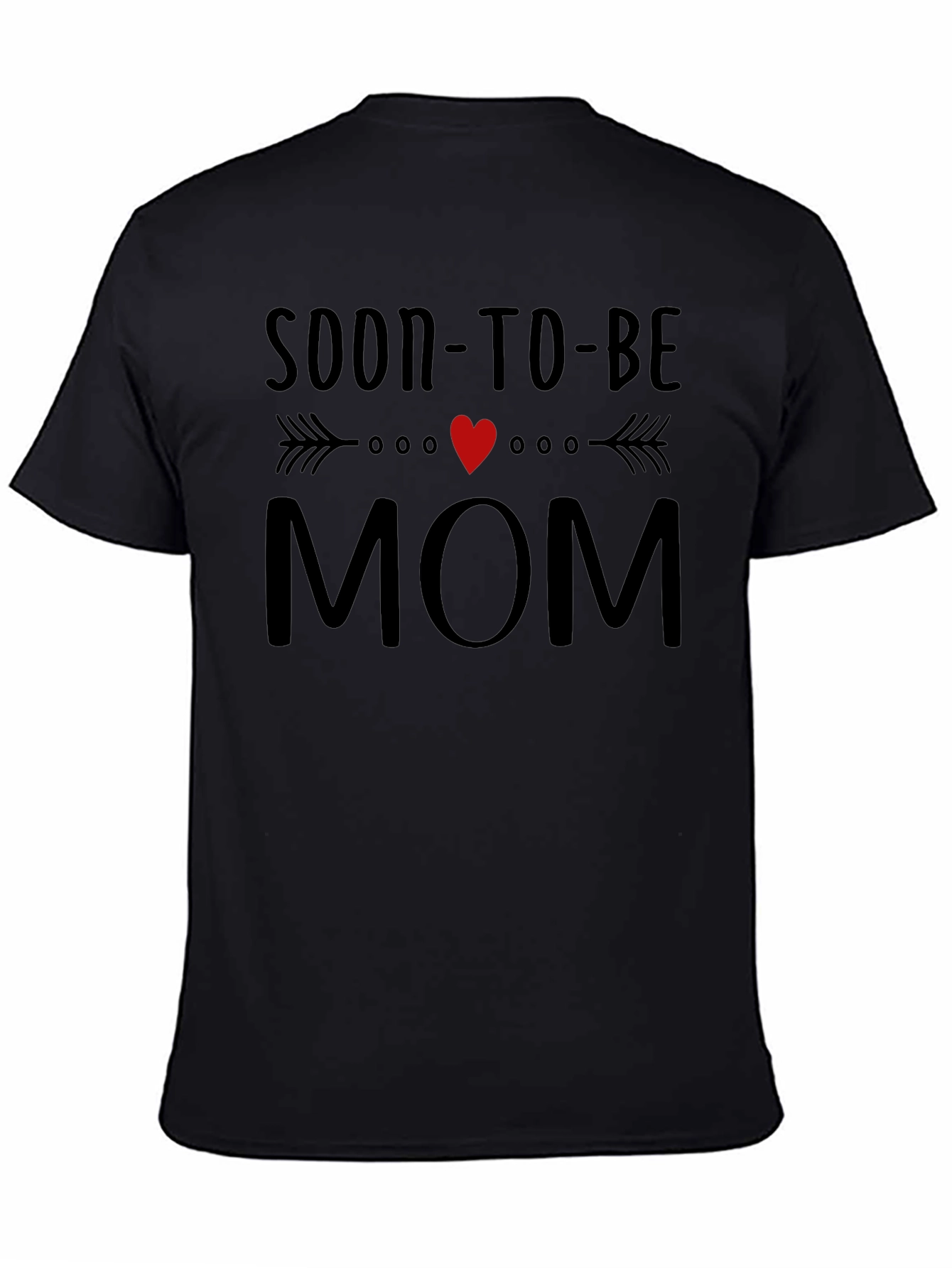 Soon-to-Be Mom Graphic Tee - Black