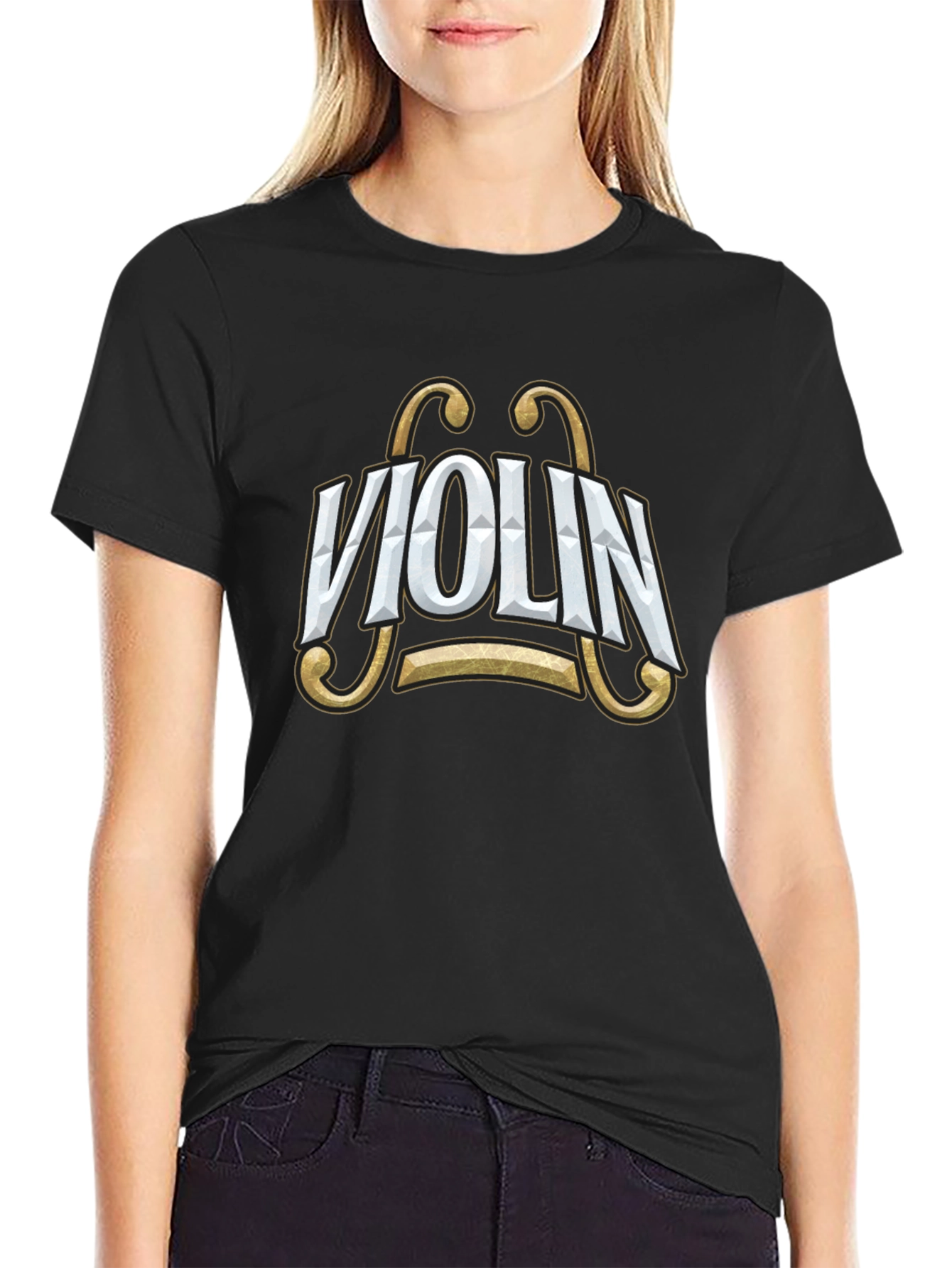 Violin Graphic Tee - Stylish Music Lovers T-Shirt