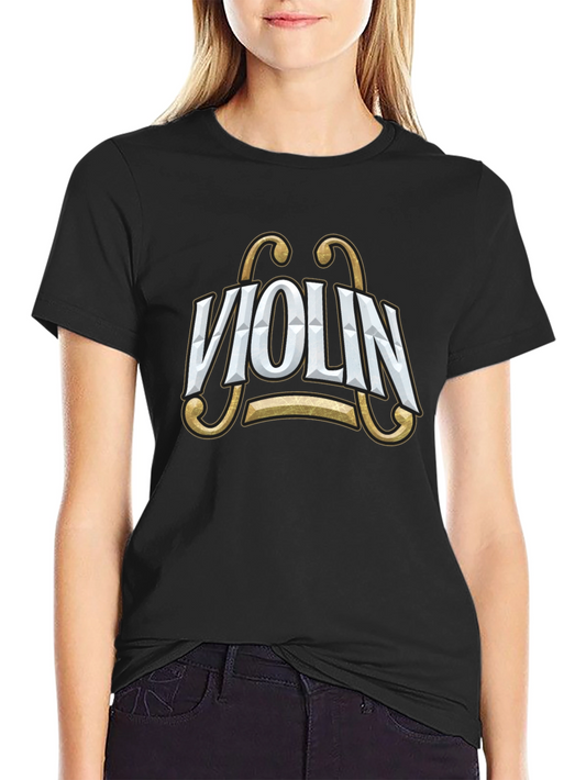 Violin Graphic Tee - Stylish Music Lovers T-Shirt