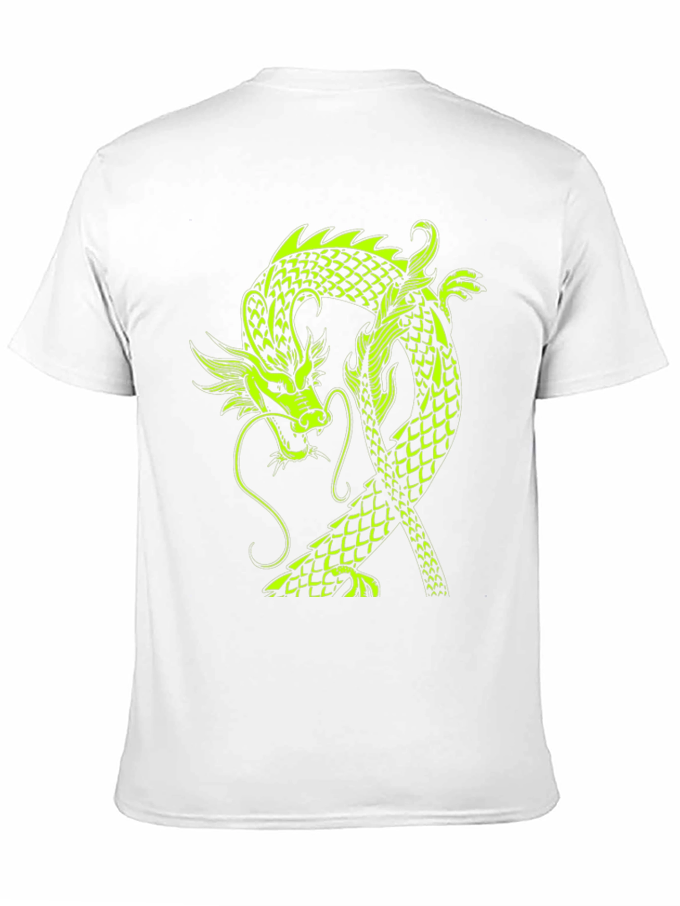 Neon Dragon Graphic Black T-Shirt