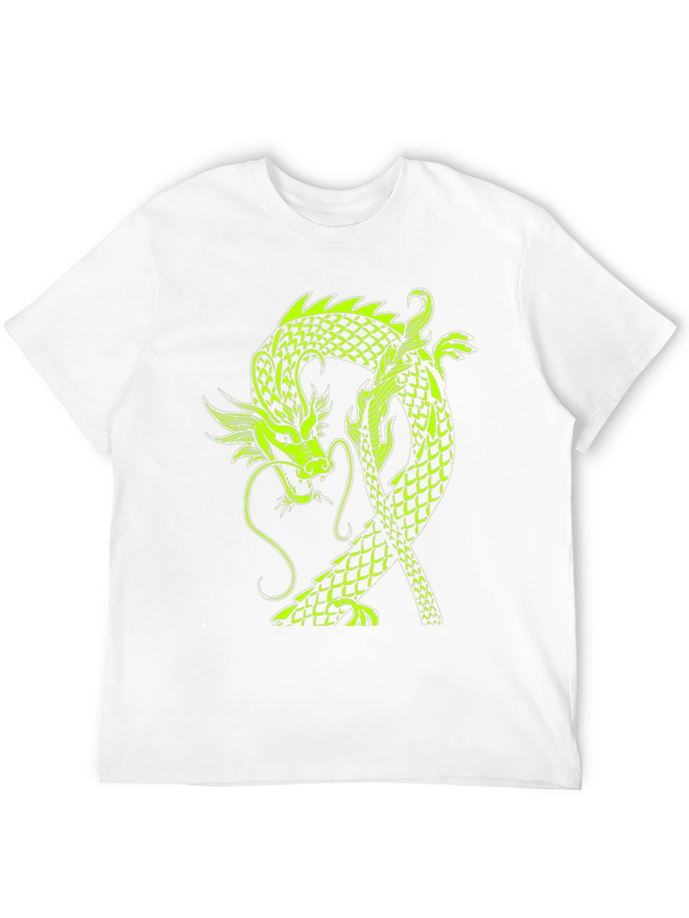 Neon Dragon Graphic Black T-Shirt