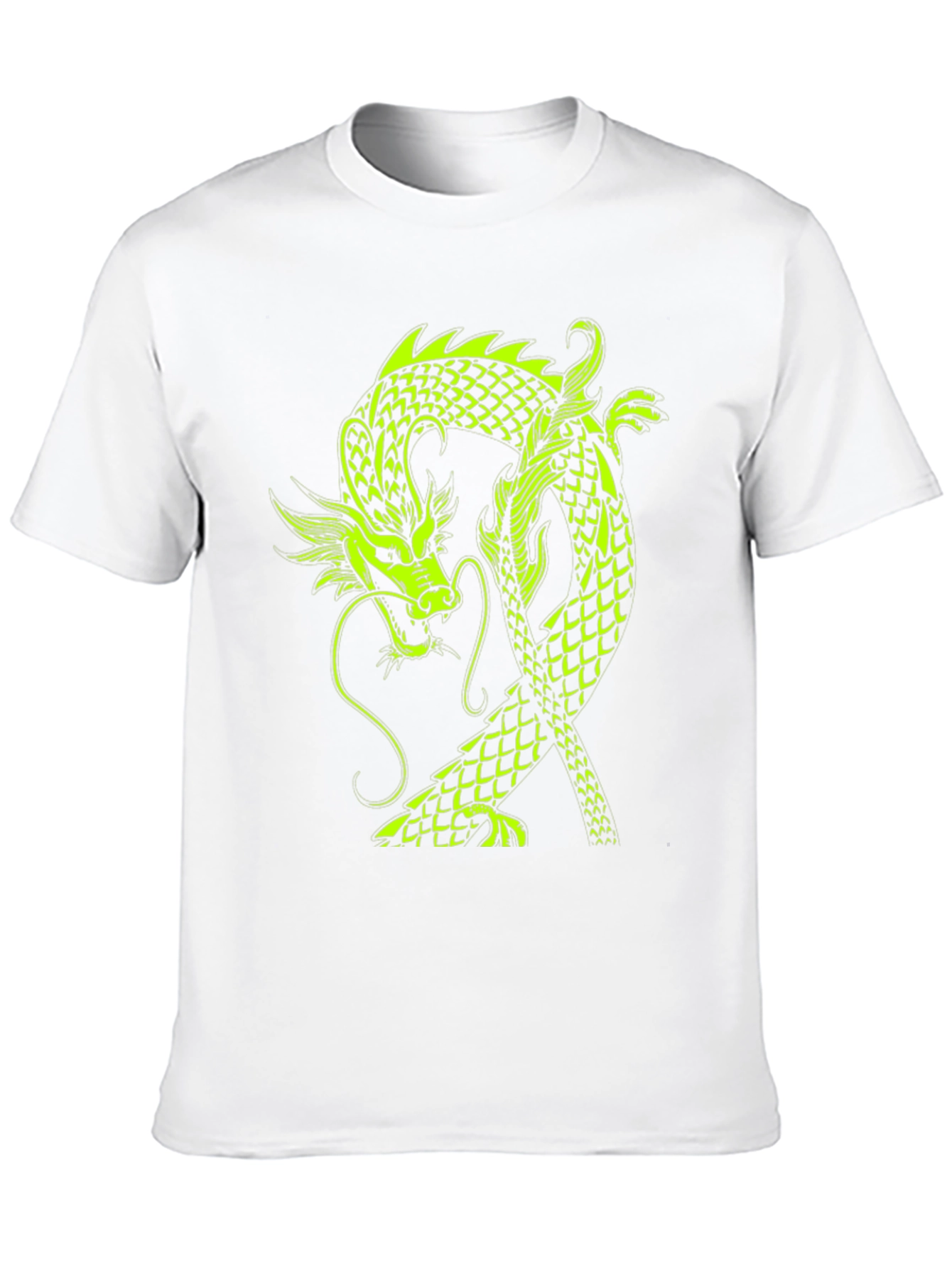 Neon Dragon Graphic Black T-Shirt