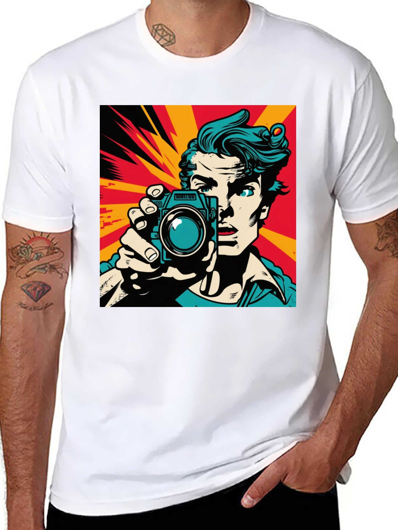 Retro Pop Art Photographer Graphic Tee