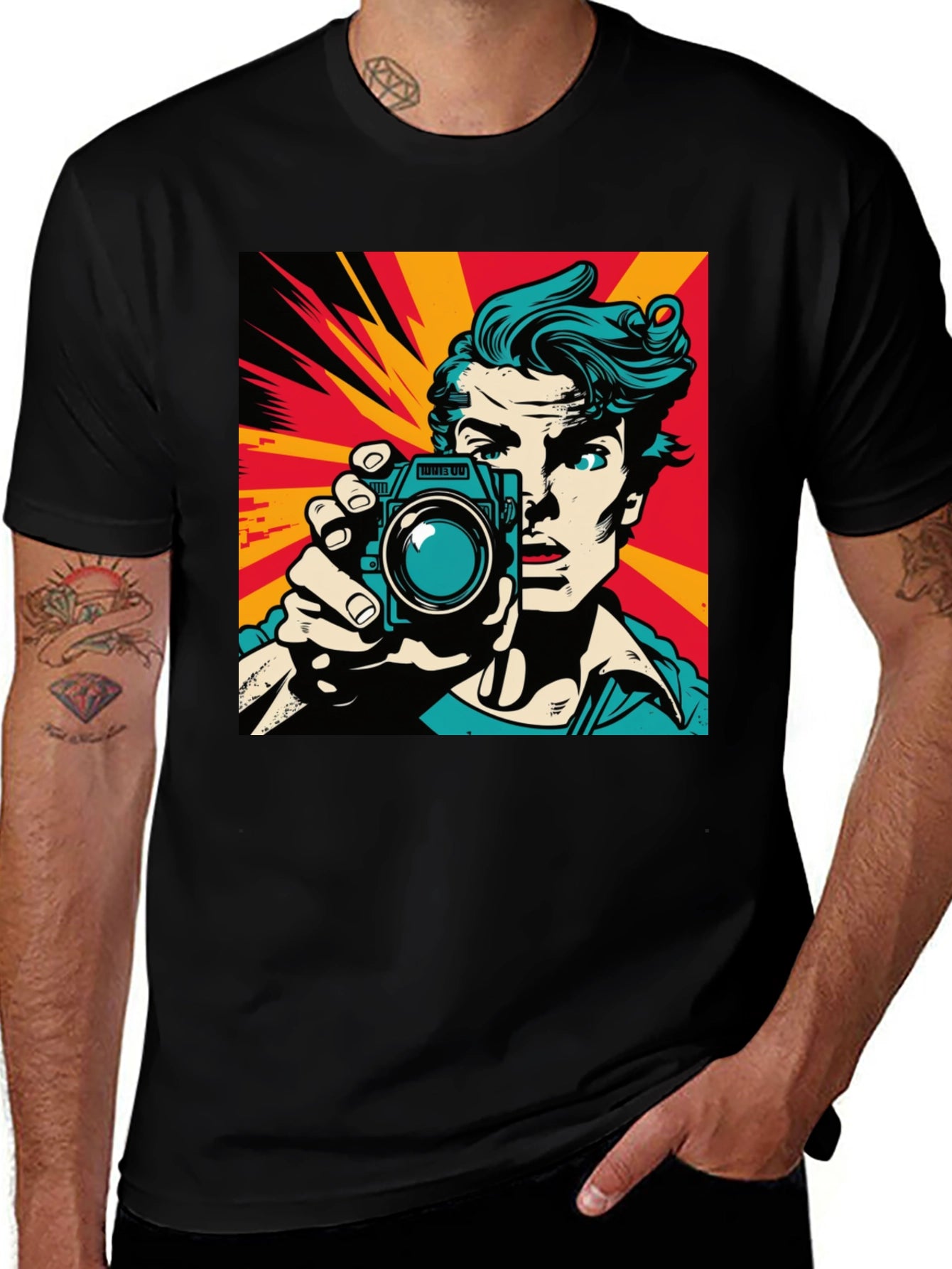 Retro Pop Art Photographer Graphic Tee