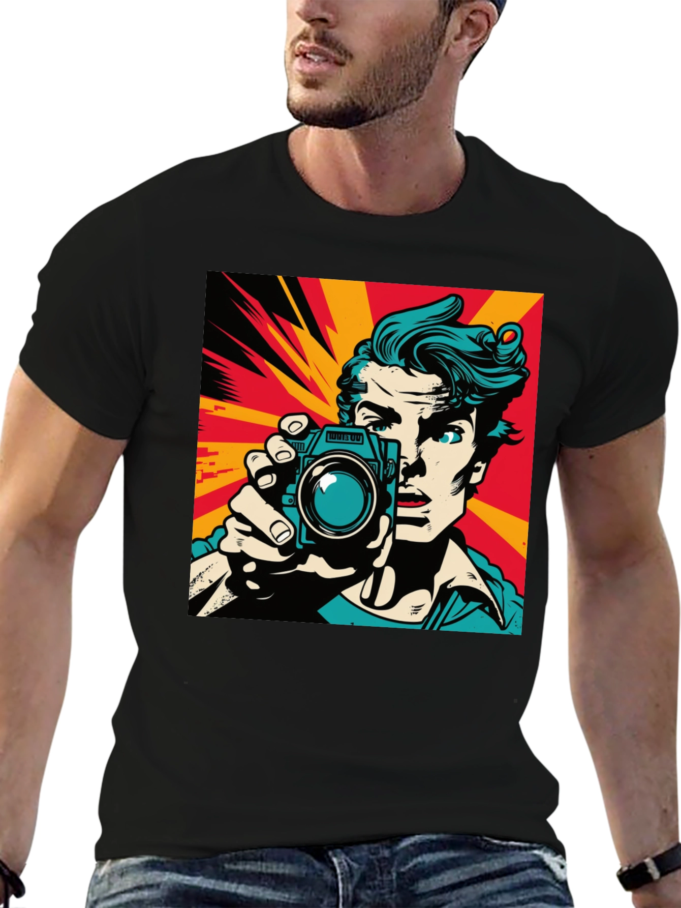 Retro Pop Art Photographer Graphic Tee