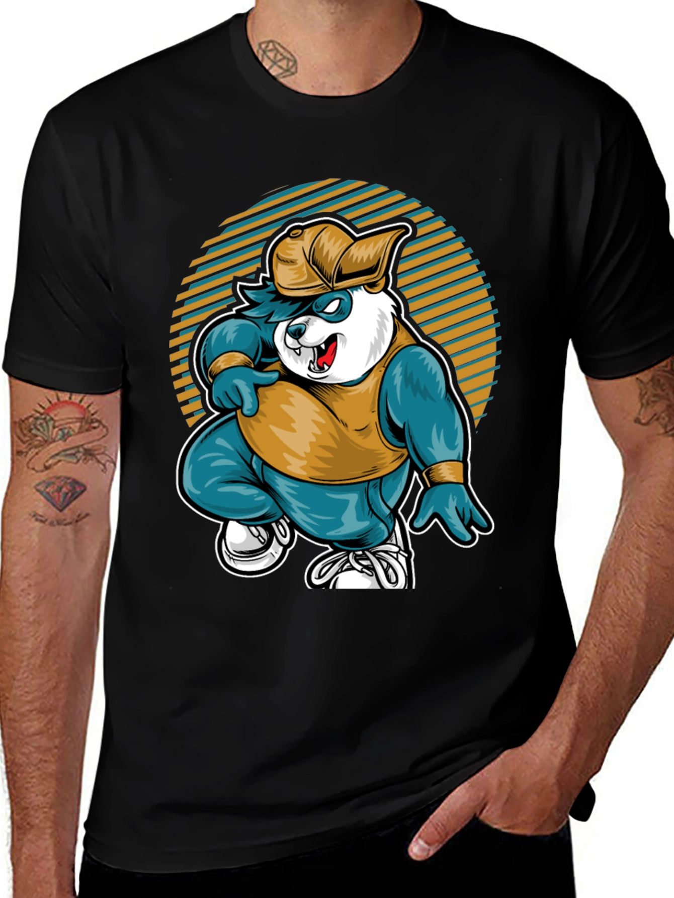 Cool Panda Graphic T-Shirt