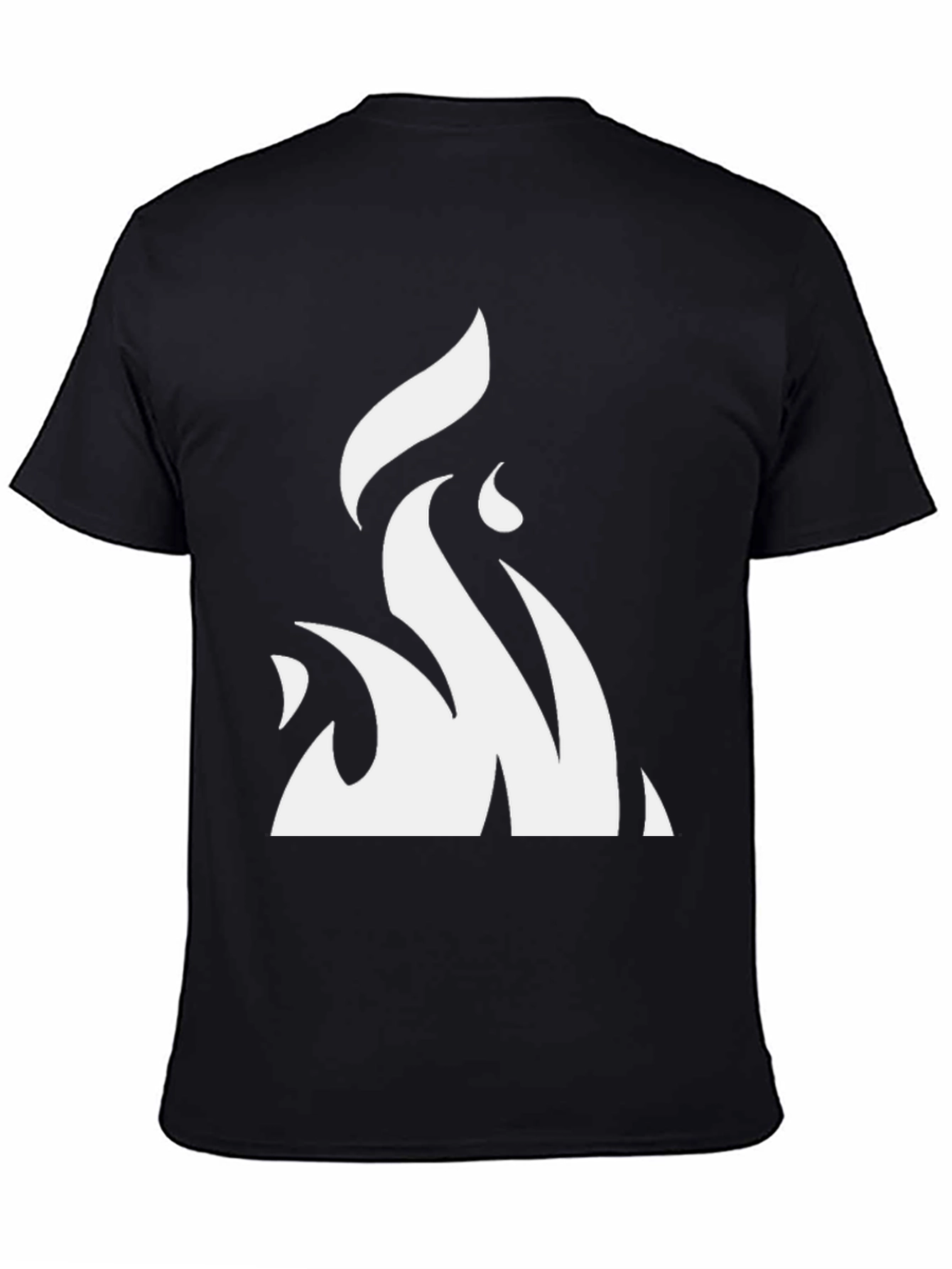 Abstract Flame Graphic Black T-Shirt