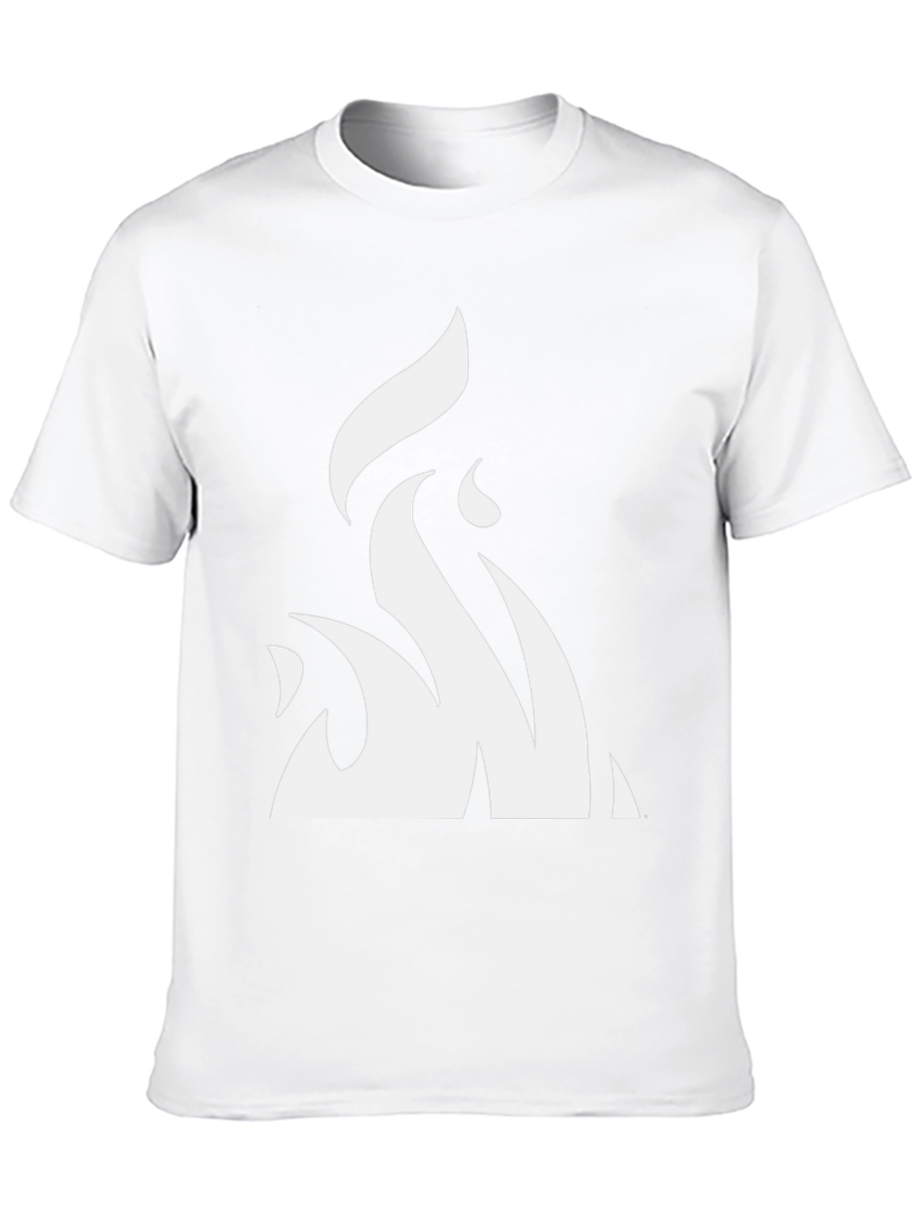 Abstract Flame Graphic Black T-Shirt