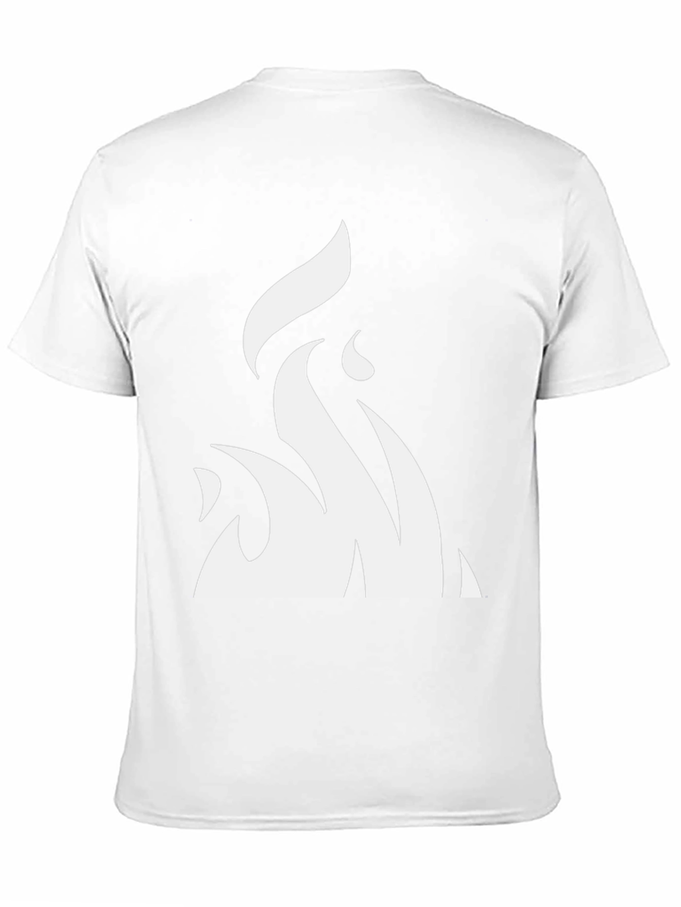 Abstract Flame Graphic Black T-Shirt