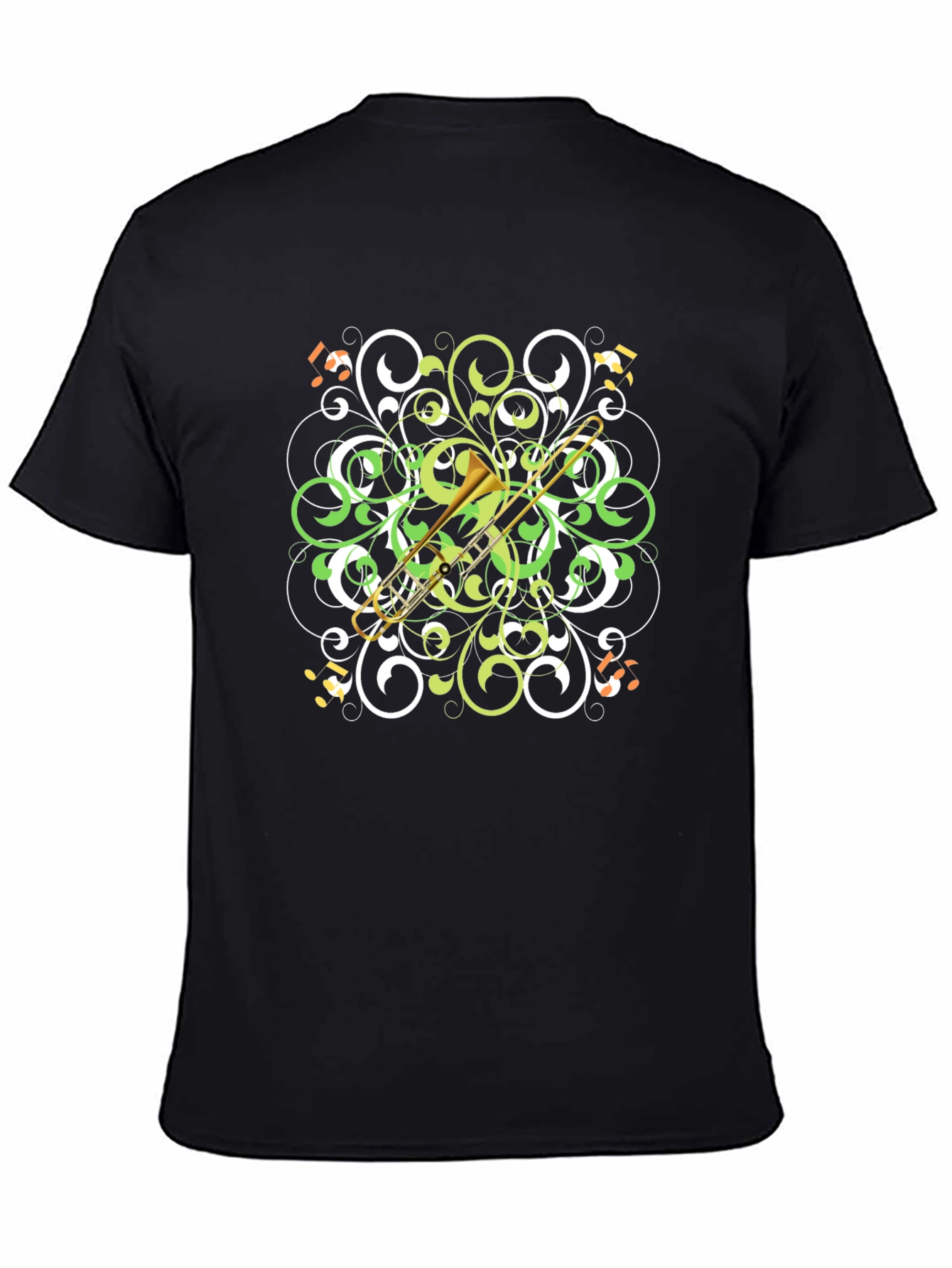 Trombone Swirl T-Shirt - Musical Style