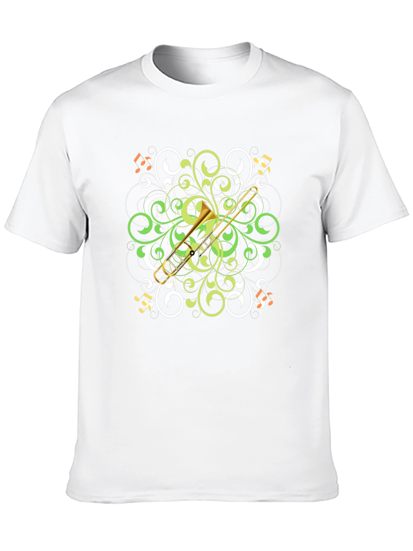 Trombone Swirl T-Shirt - Musical Style