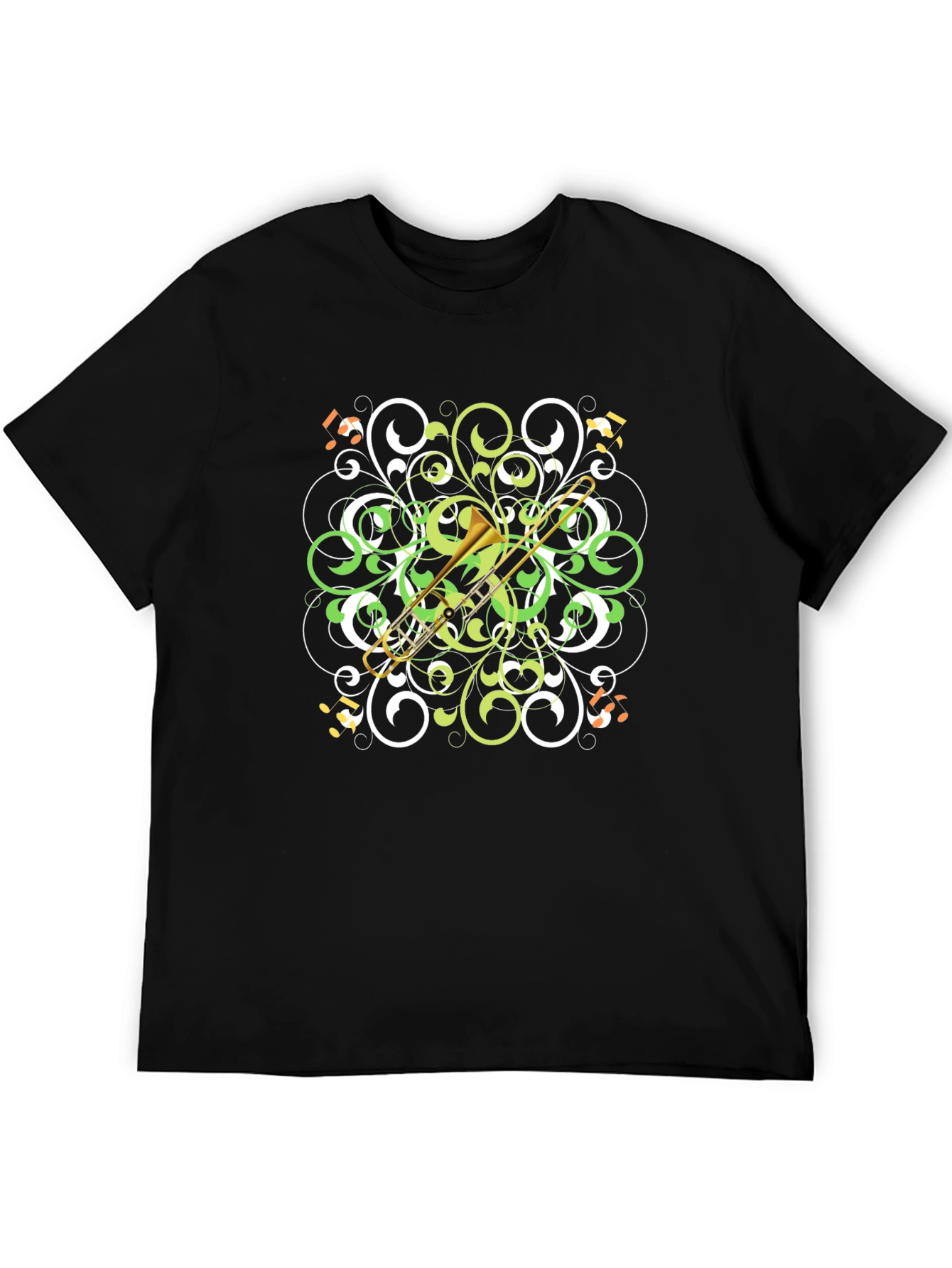 Trombone Swirl T-Shirt - Musical Style