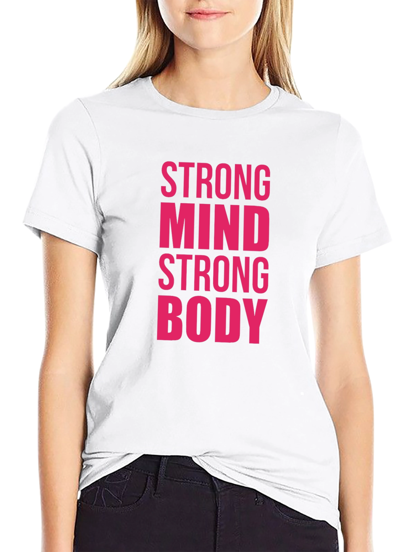 Strong Mind Strong Body Graphic Tee - Black