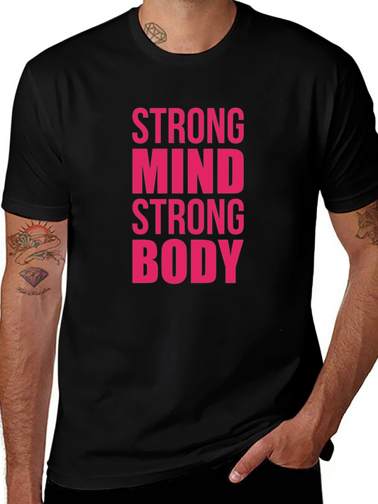 Strong Mind Strong Body Graphic Tee - Black