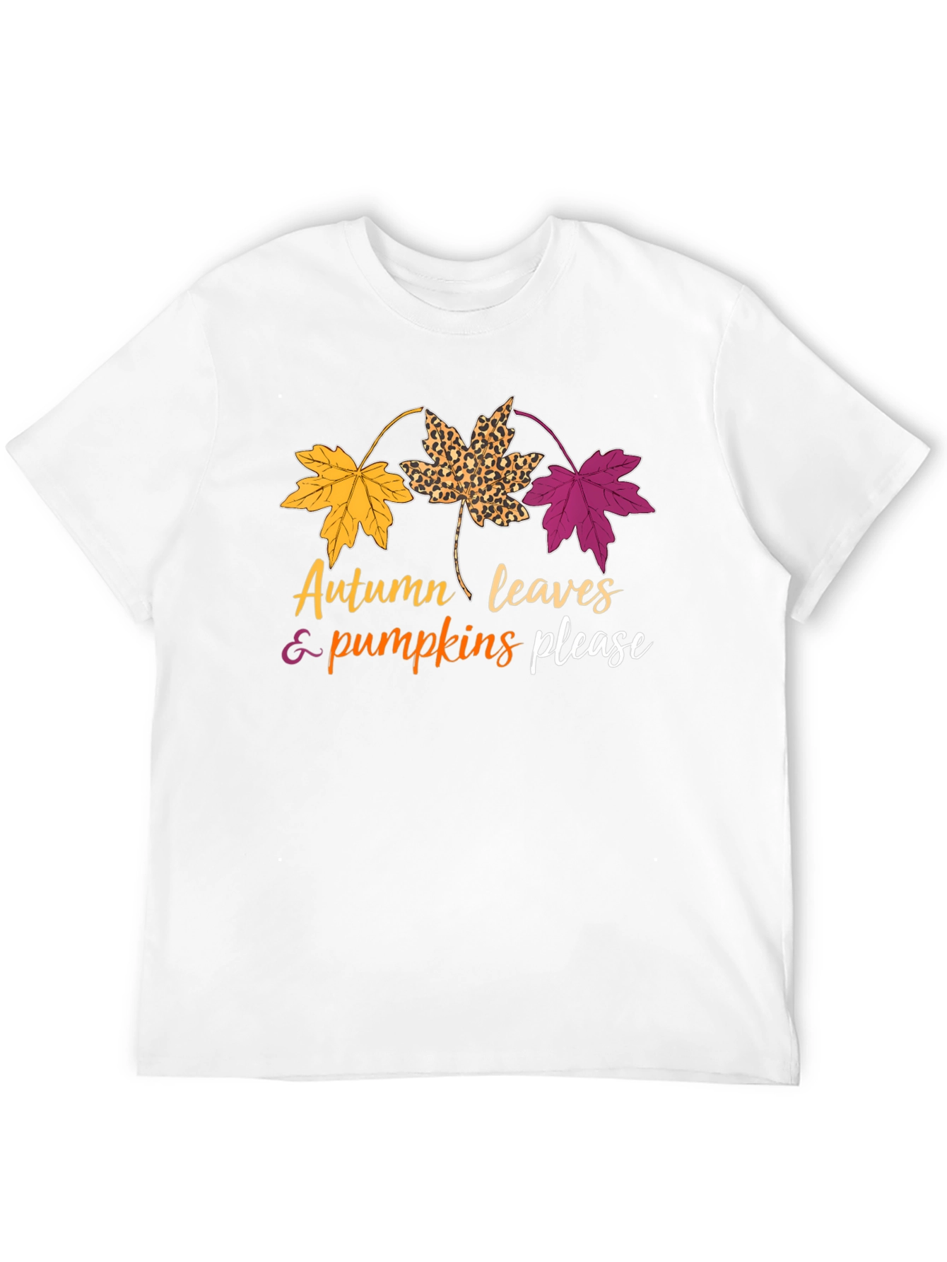 Autumn Leaves & Pumpkins Please Graphic Tee