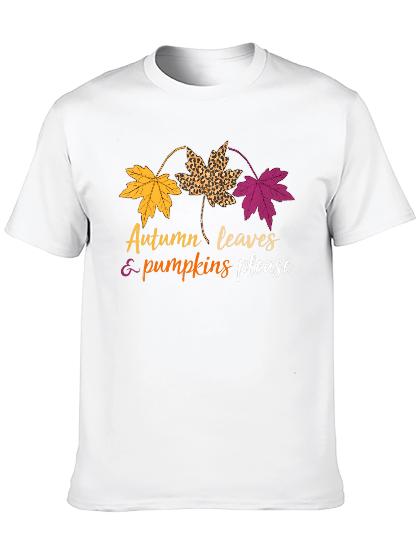 Autumn Leaves & Pumpkins Please Graphic Tee