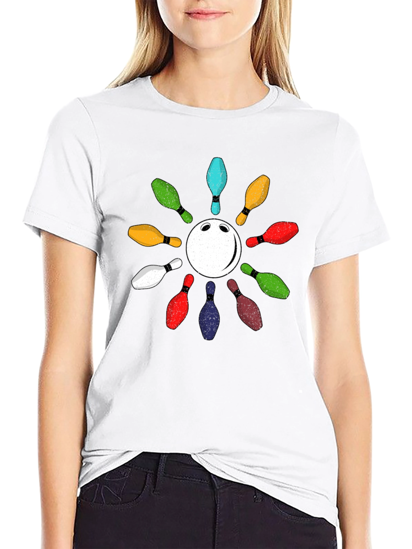 Bowling Pin Circle Graphic Tee